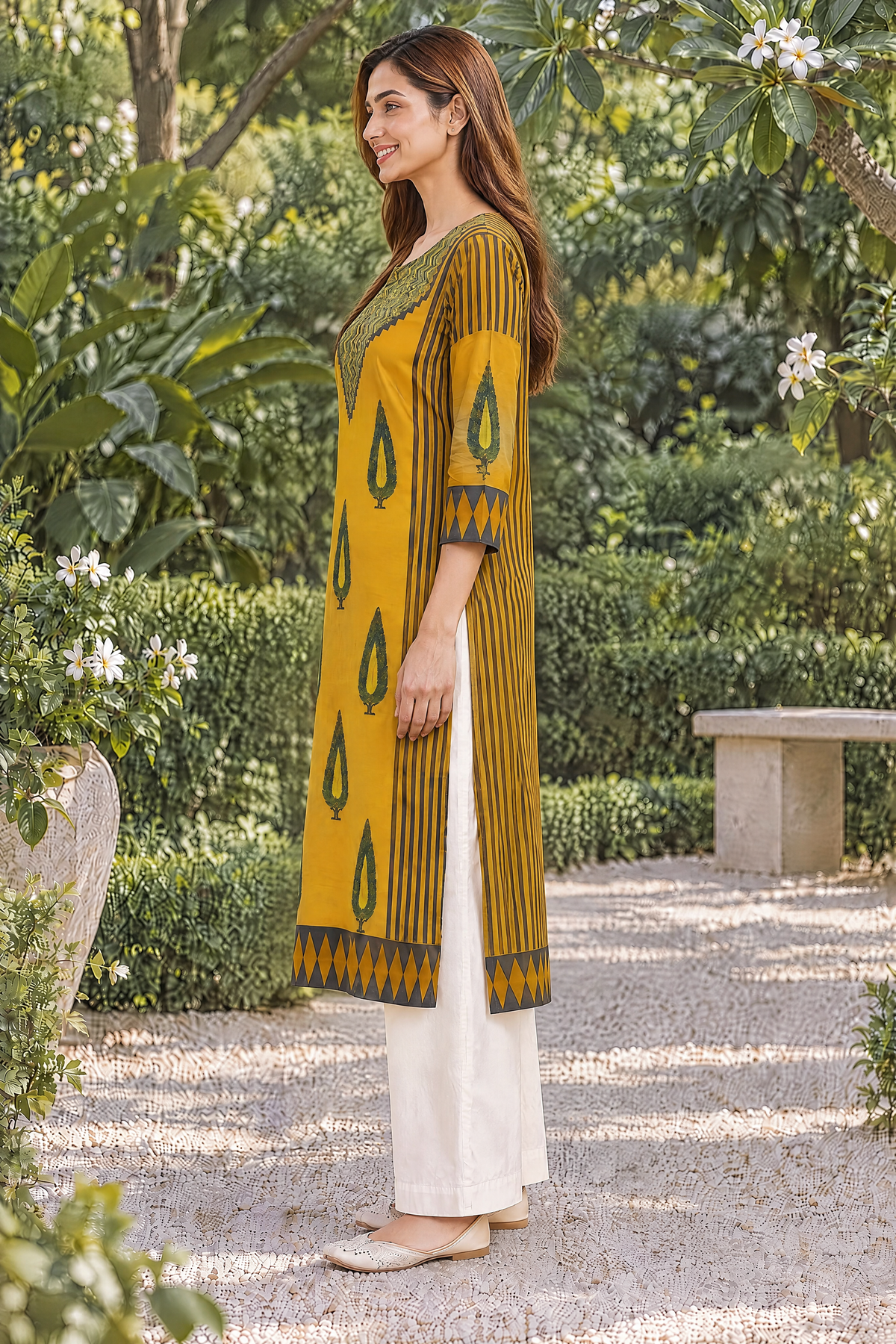 Amber Veda Ajrakh Modal Kurta
