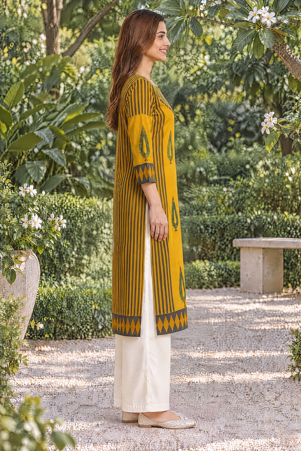 Amber Veda Ajrakh Modal Kurta