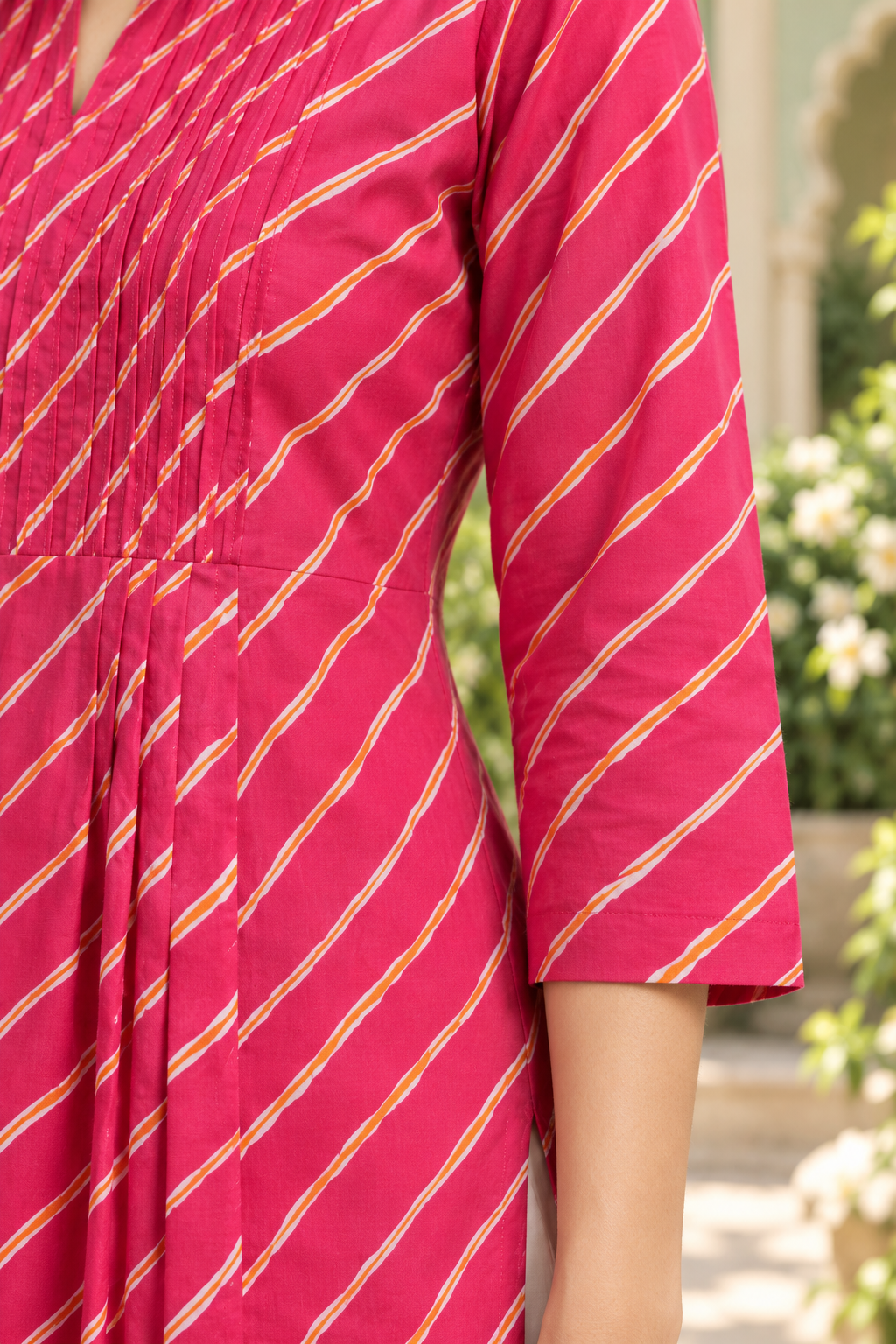 Gulnaar Leheriya Grace Pintuck Cotton Kurta