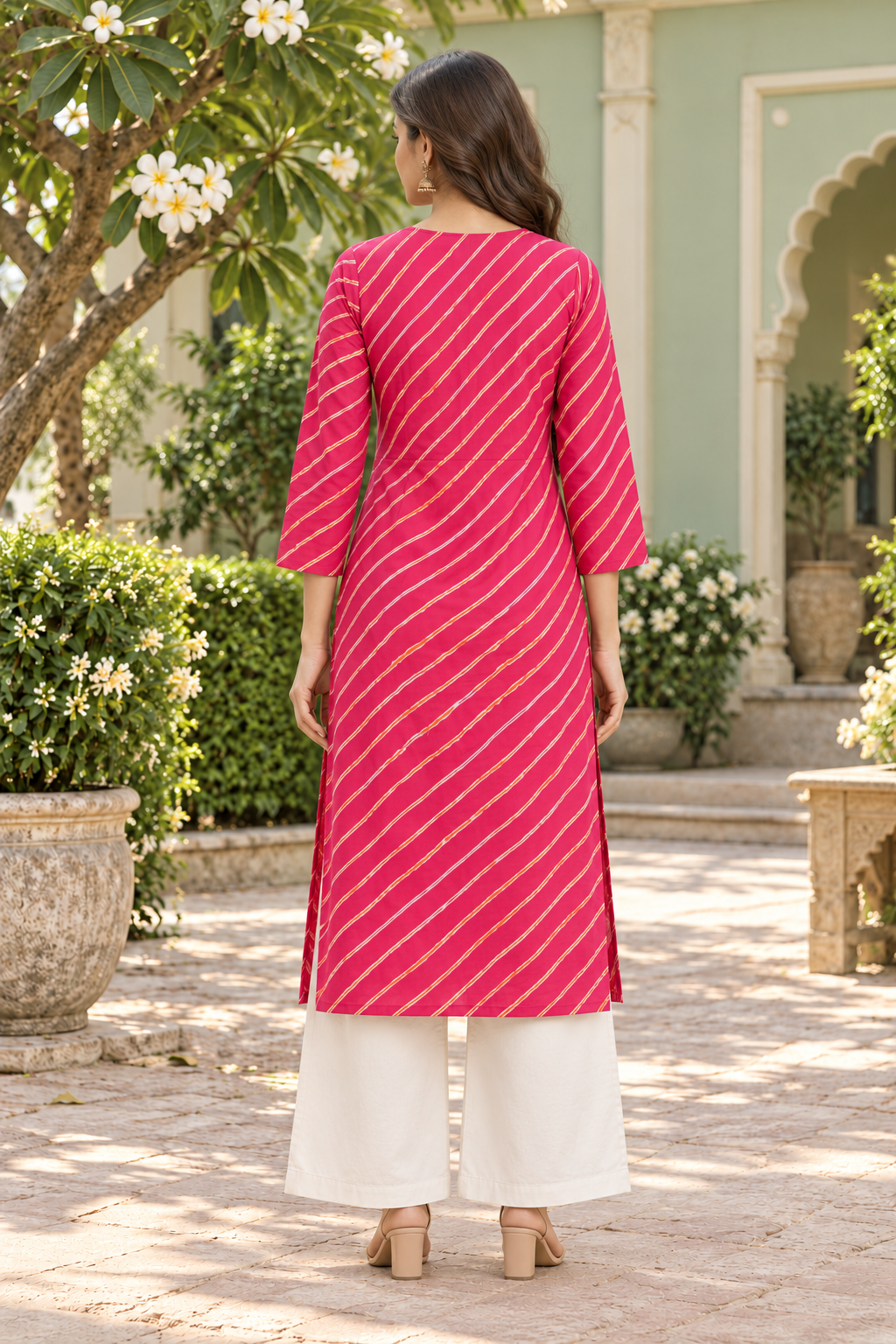 Gulnaar Leheriya Grace Pintuck Cotton Kurta