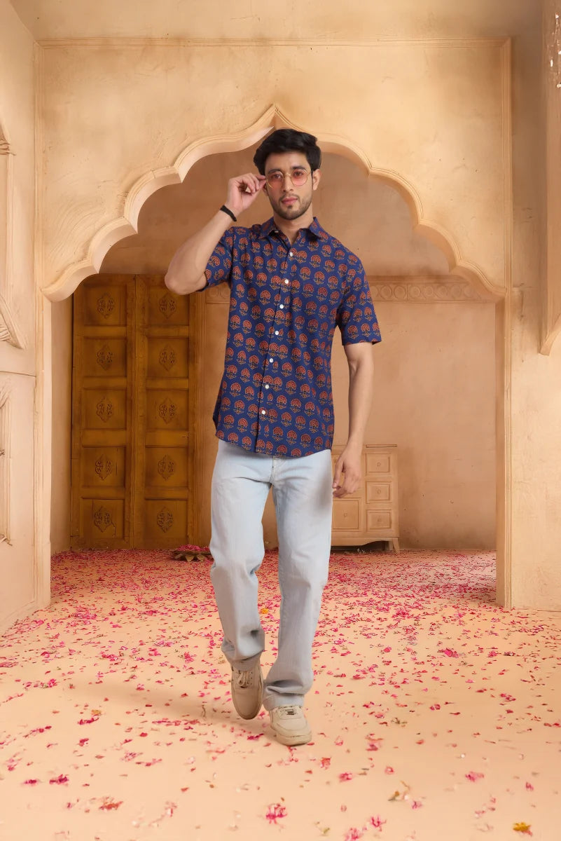 Handcrafted Block Print Cotton Shirt