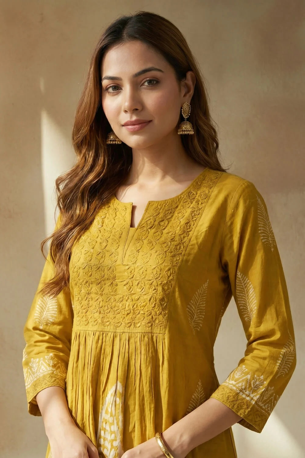 Sunlit Bloom Embroidered Kurta