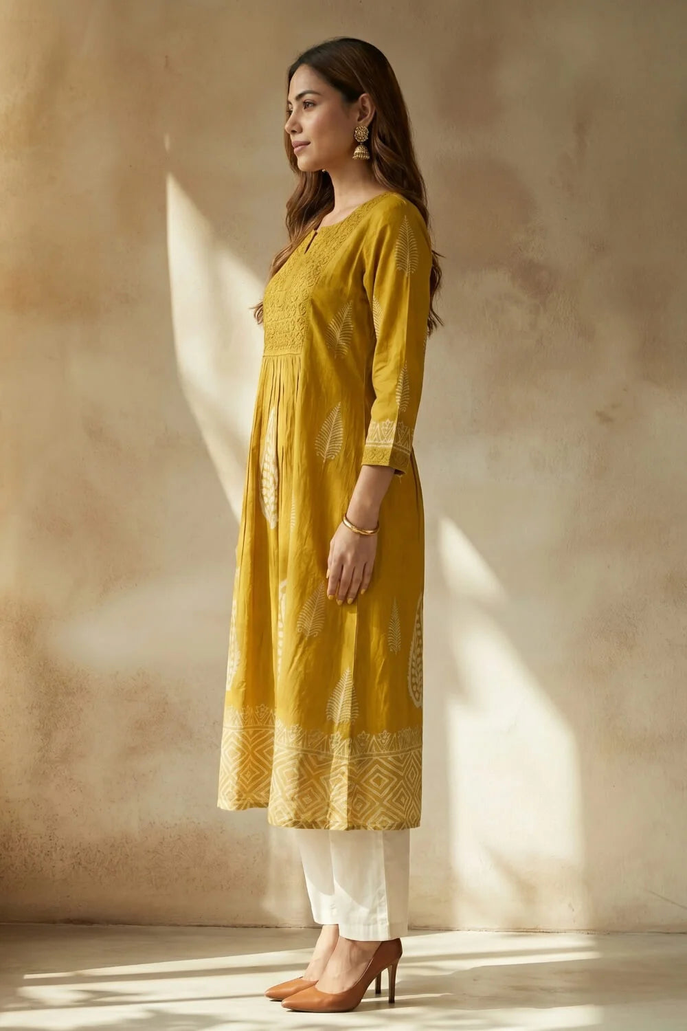 Sunlit Bloom Embroidered Kurta