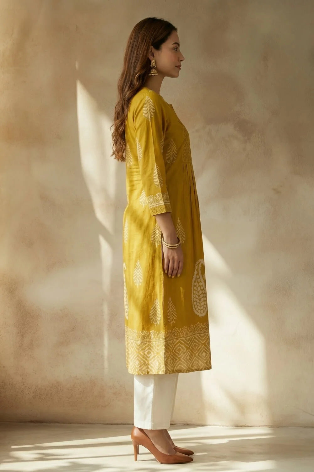 Sunlit Bloom Embroidered Kurta