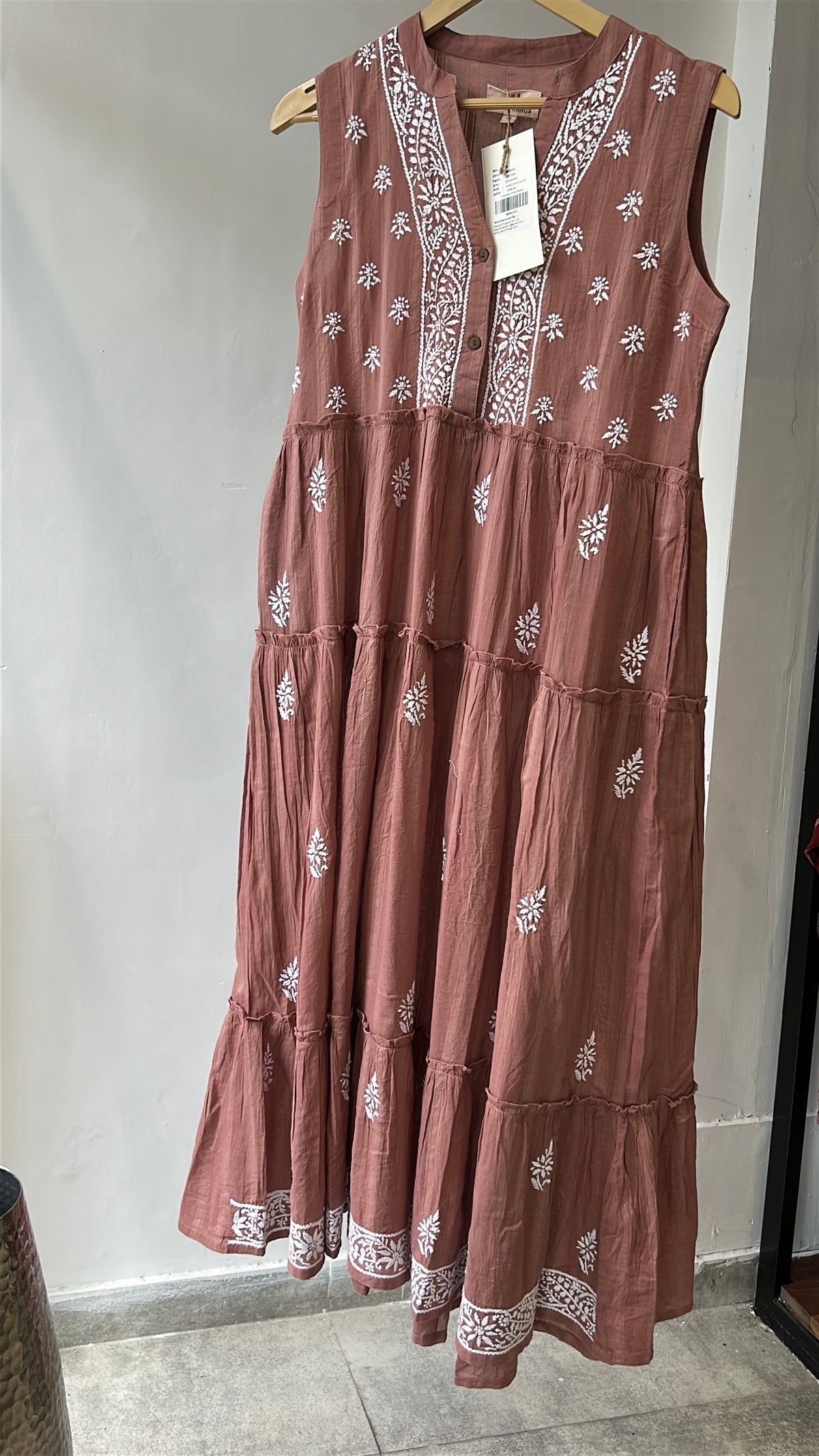 Cocoa Grace Hand Chikankari Cotton Dobby Kurta