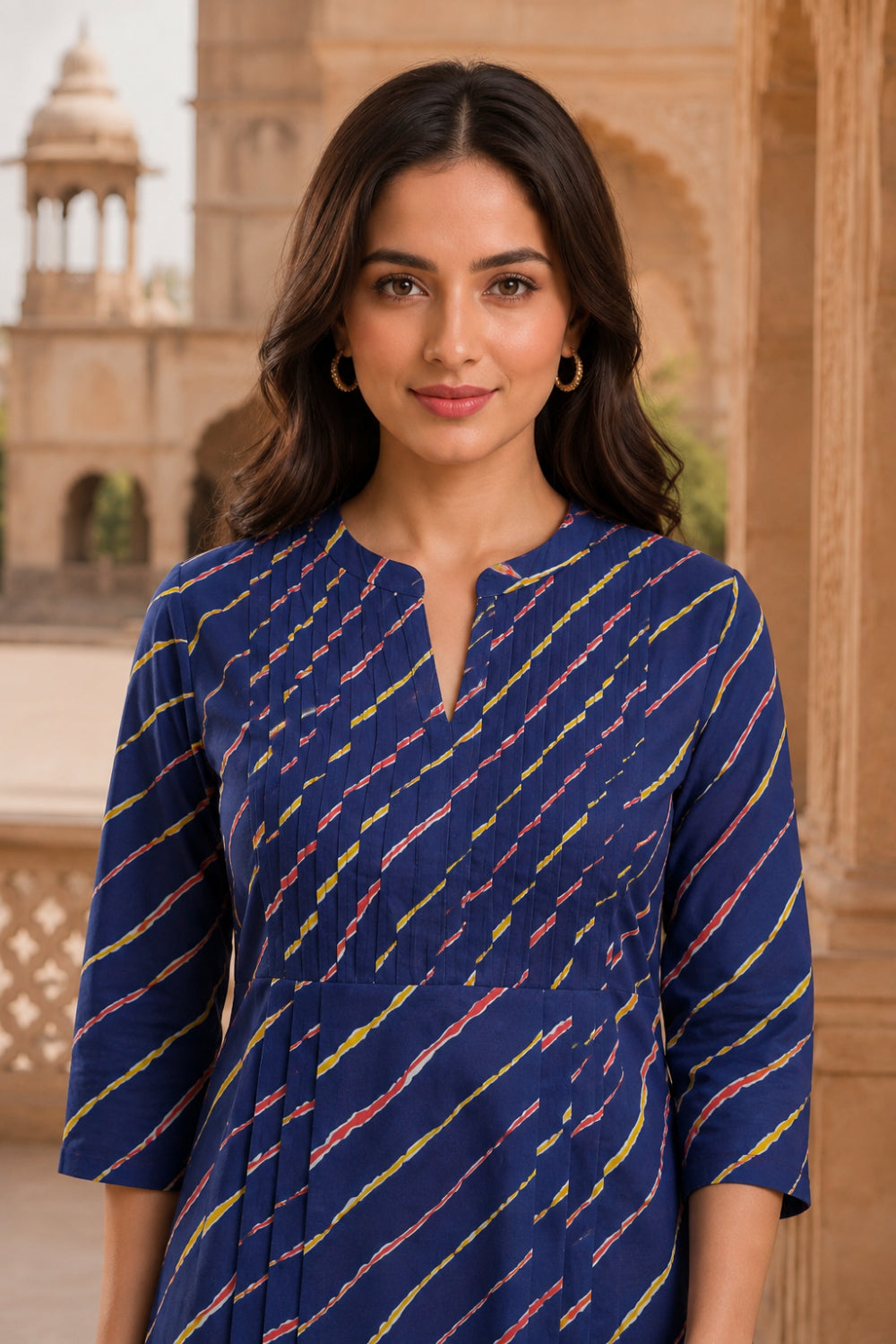 Neel Leheriya Grace Pintuck Cotton Kurta