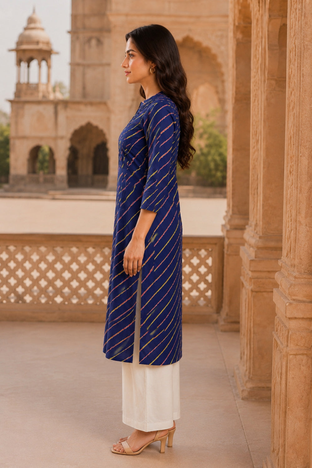 Neel Leheriya Grace Pintuck Cotton Kurta