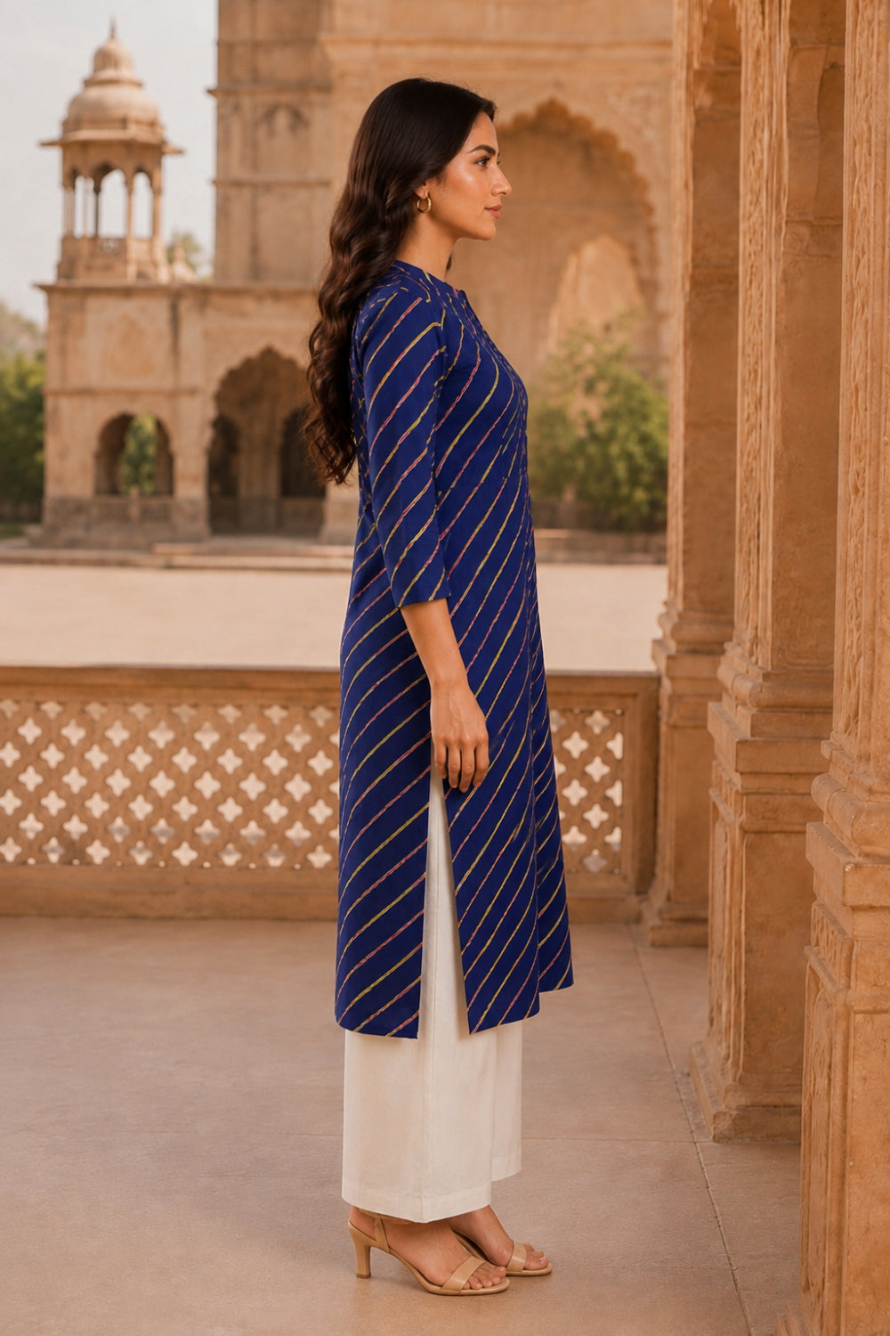 Neel Leheriya Grace Pintuck Cotton Kurta