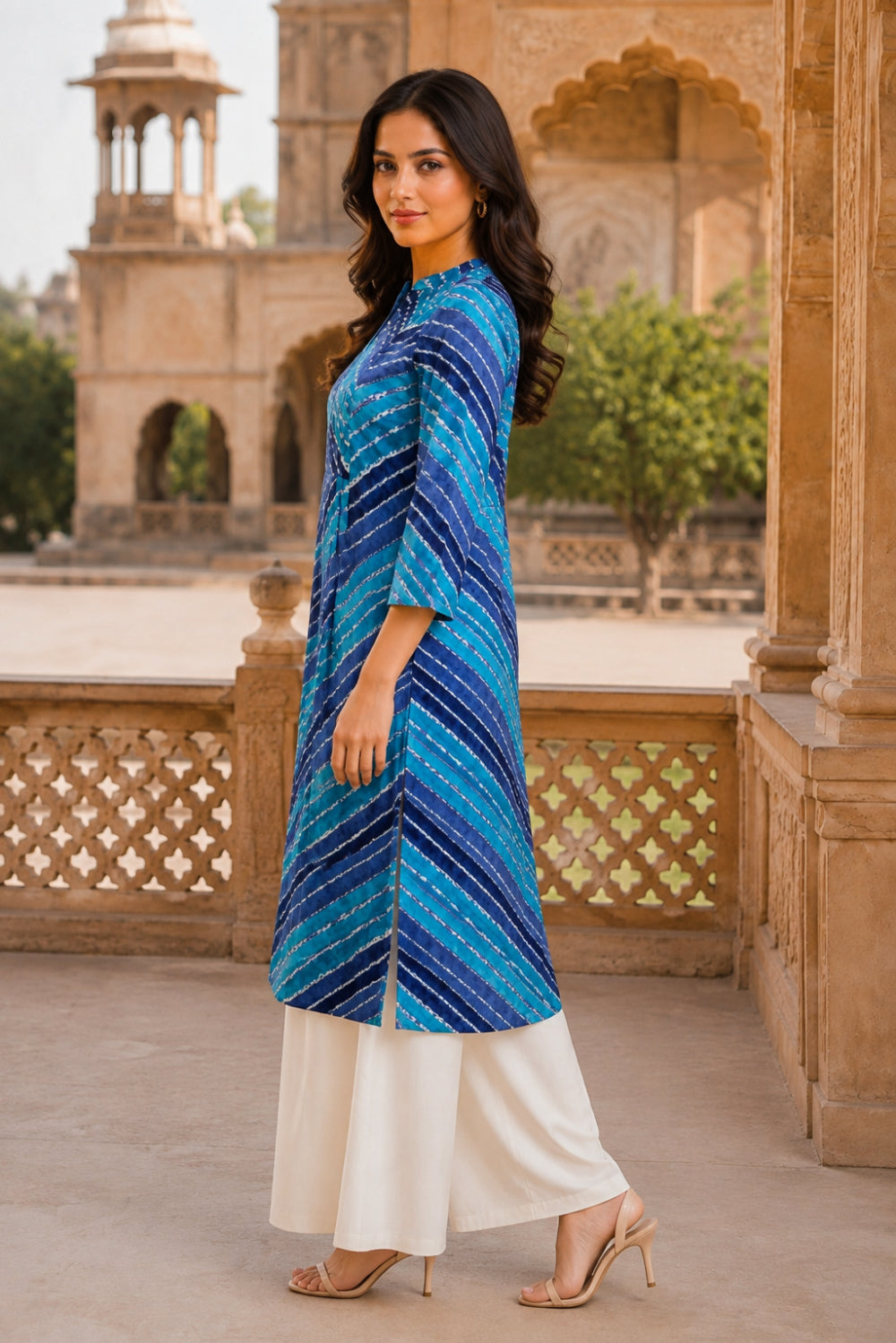 Aasma Leheriya Grace Pintuck Cotton Kurta