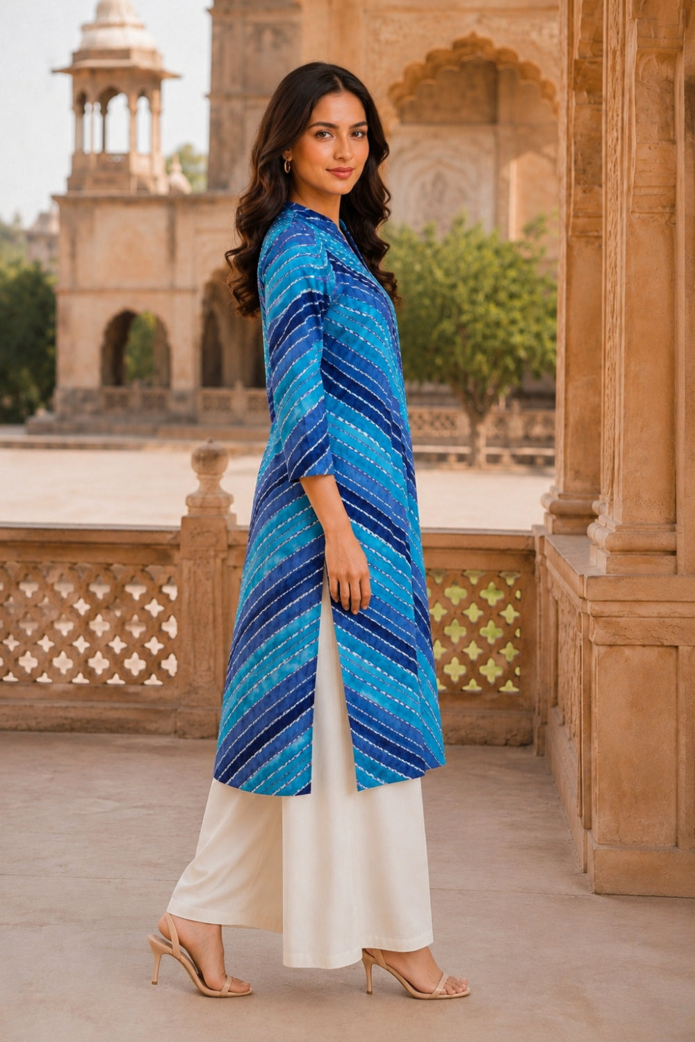 Aasma Leheriya Grace Pintuck Cotton Kurta