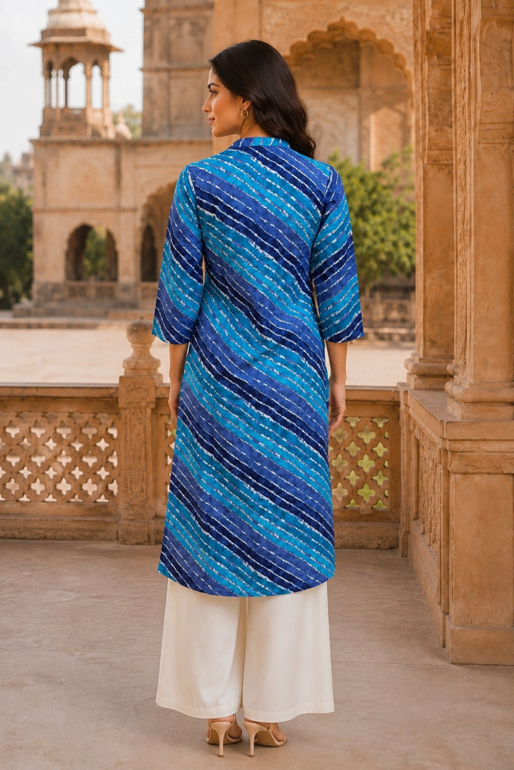 Aasma Leheriya Grace Pintuck Cotton Kurta