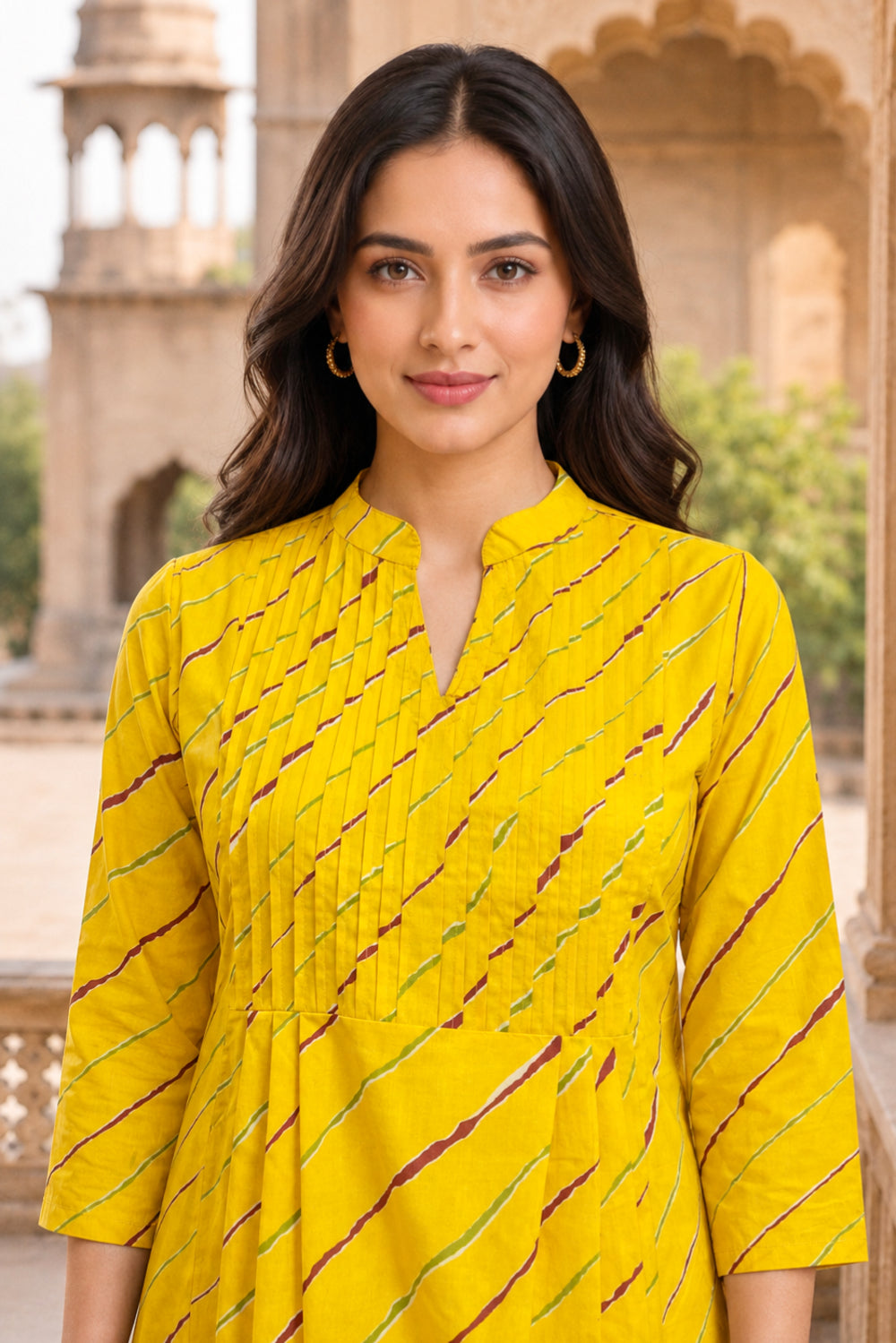 Kanak Leheriya Grace Pintuck Cotton Kurta
