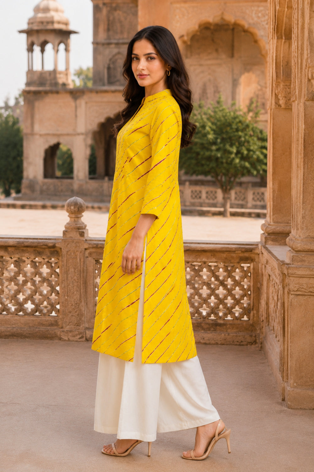 Kanak Leheriya Grace Pintuck Cotton Kurta