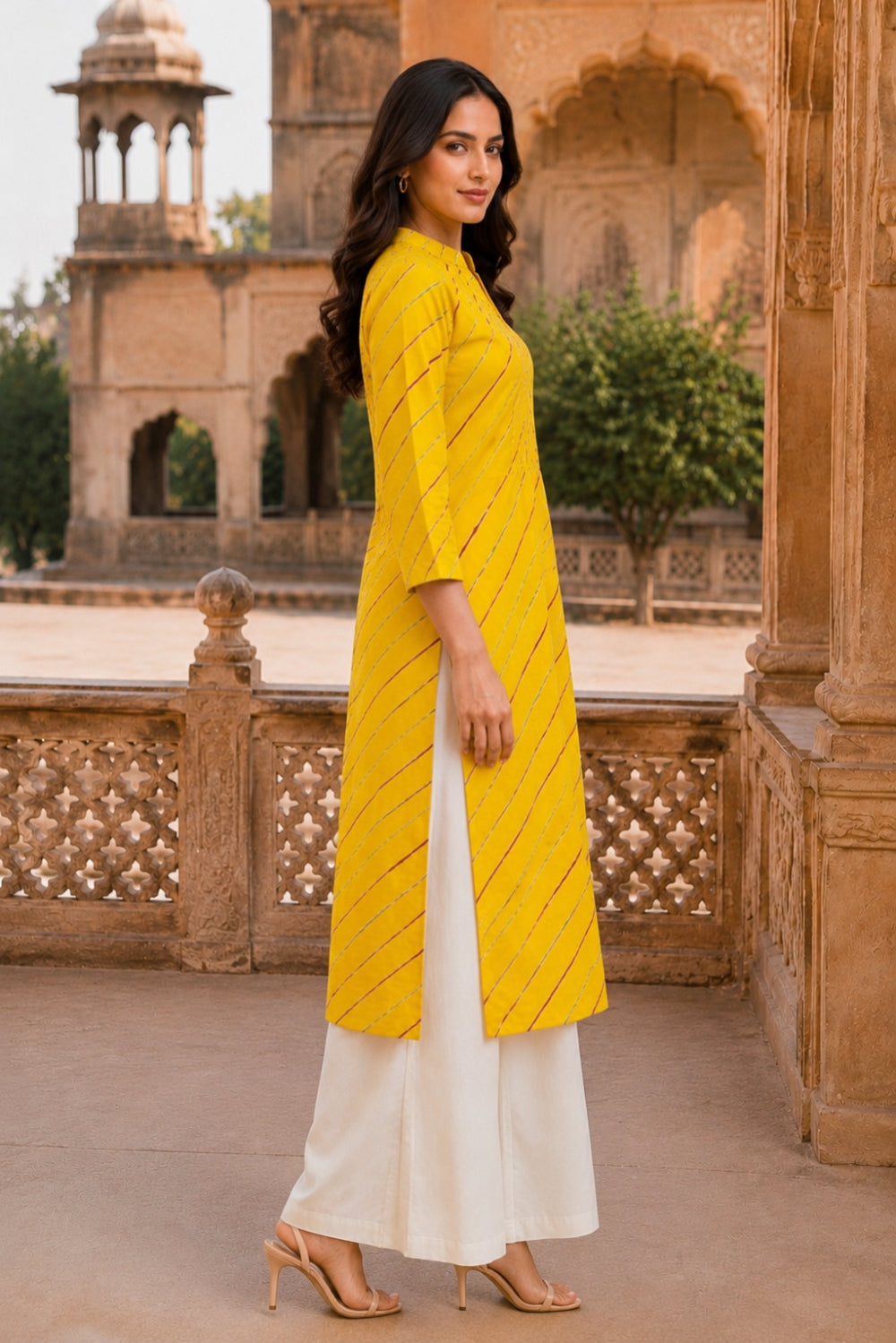 Kanak Leheriya Grace Pintuck Cotton Kurta