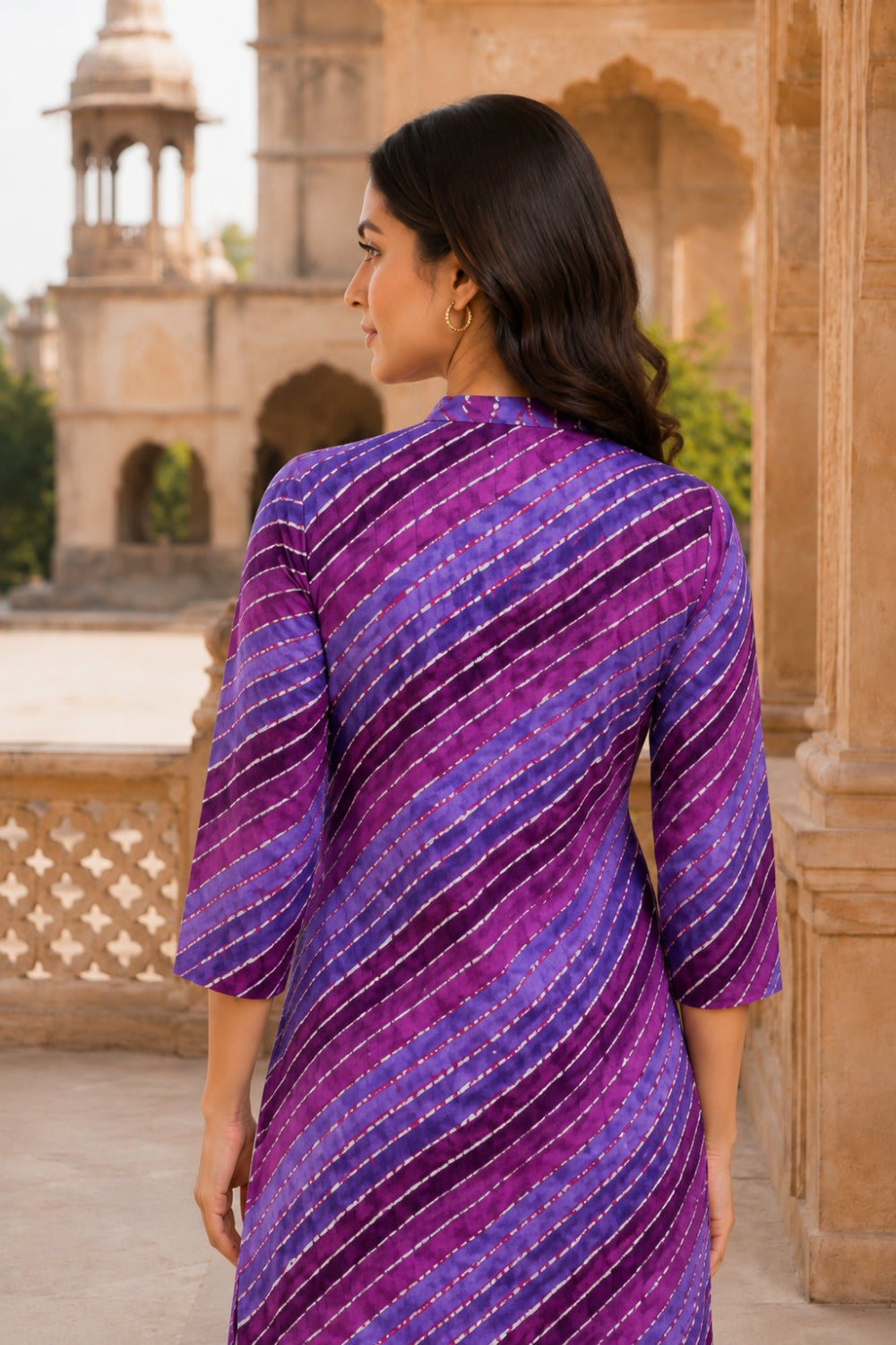 Amethyst Leheriya Grace Pintuck Cotton Kurta