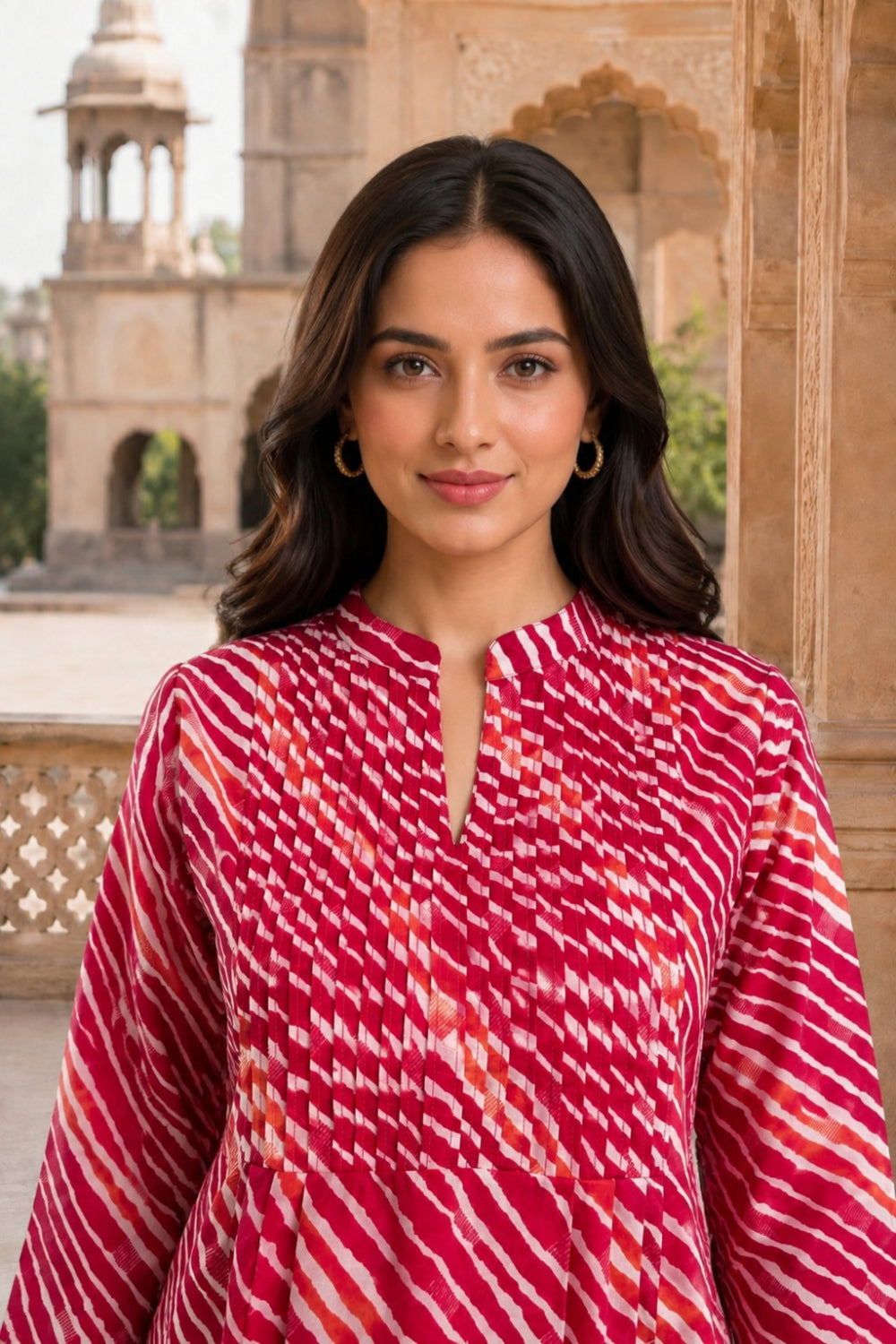 Noor Leheriya Grace Pintuck Cotton Kurta