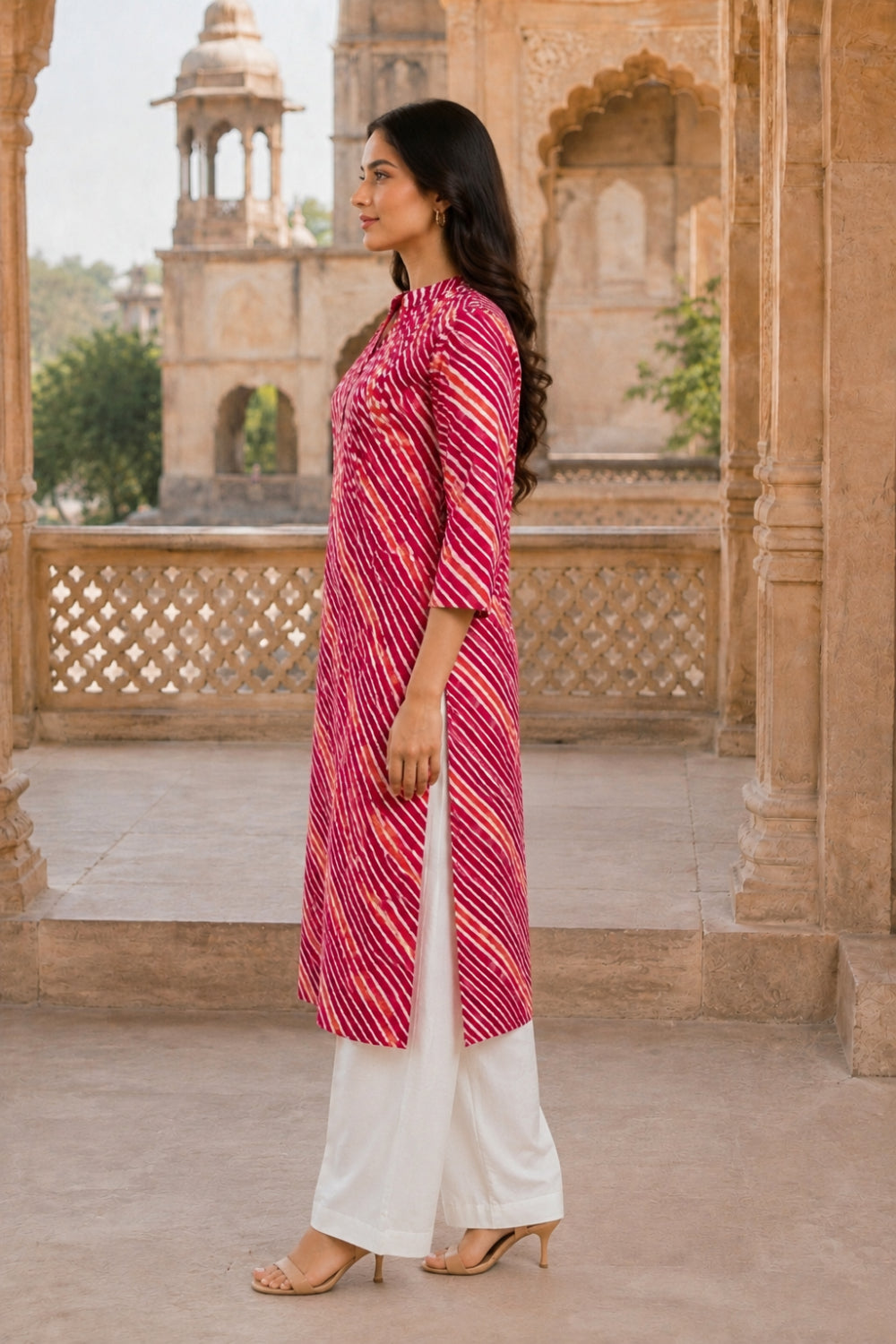 Noor Leheriya Grace Pintuck Cotton Kurta