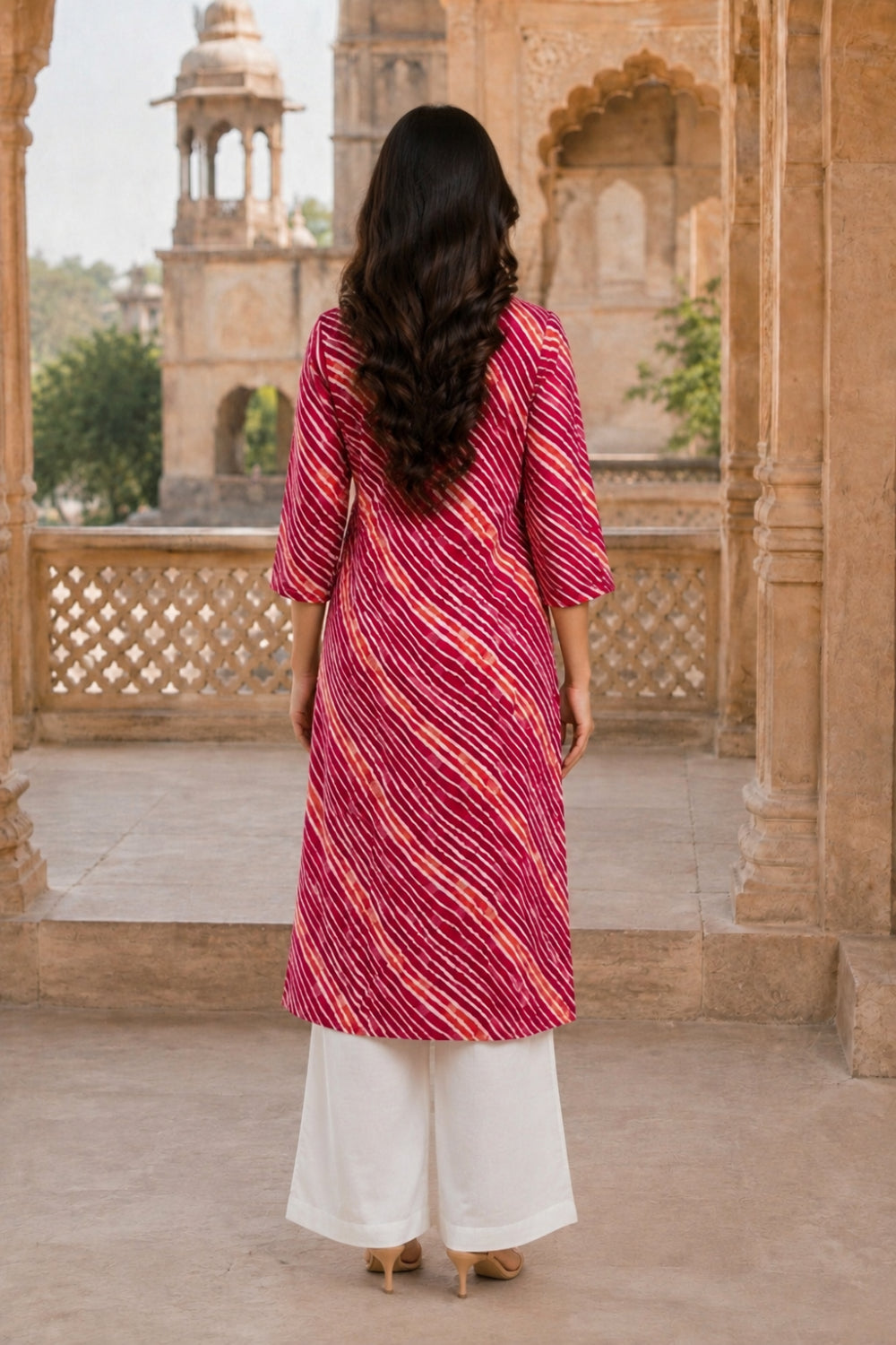 Noor Leheriya Grace Pintuck Cotton Kurta