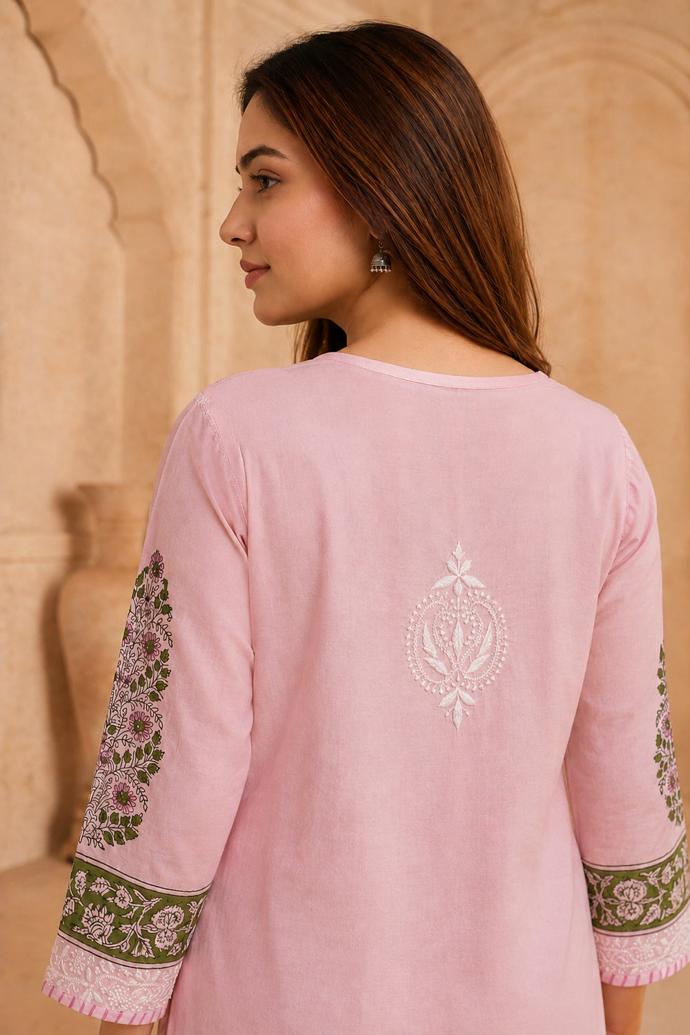 Inaya Blush Chikankari 3-Piece Set