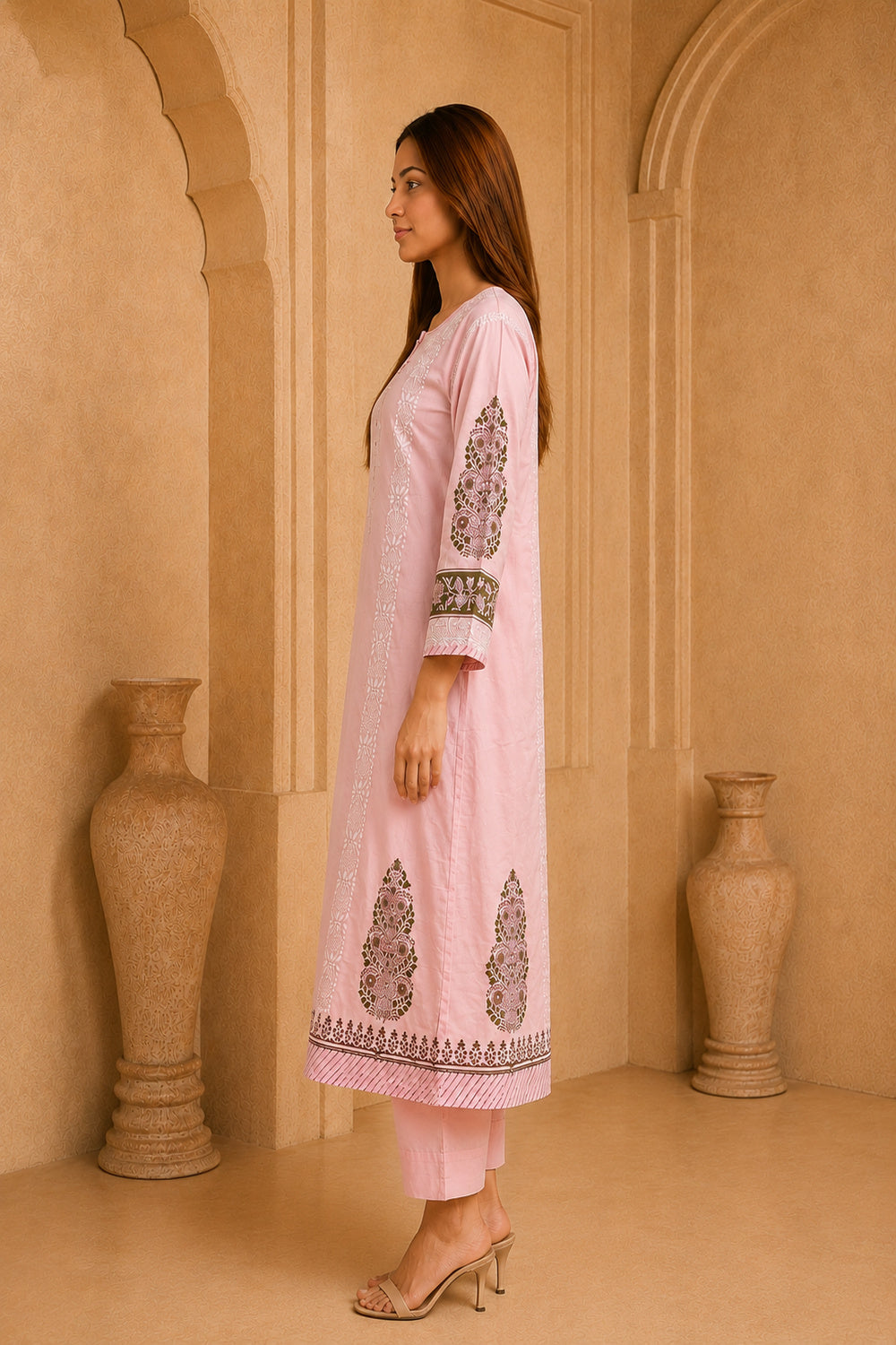 Inaya Blush Chikankari 3-Piece Set