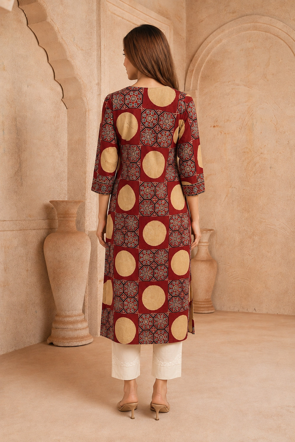 Aariz Ajrakh Cotton Kurta