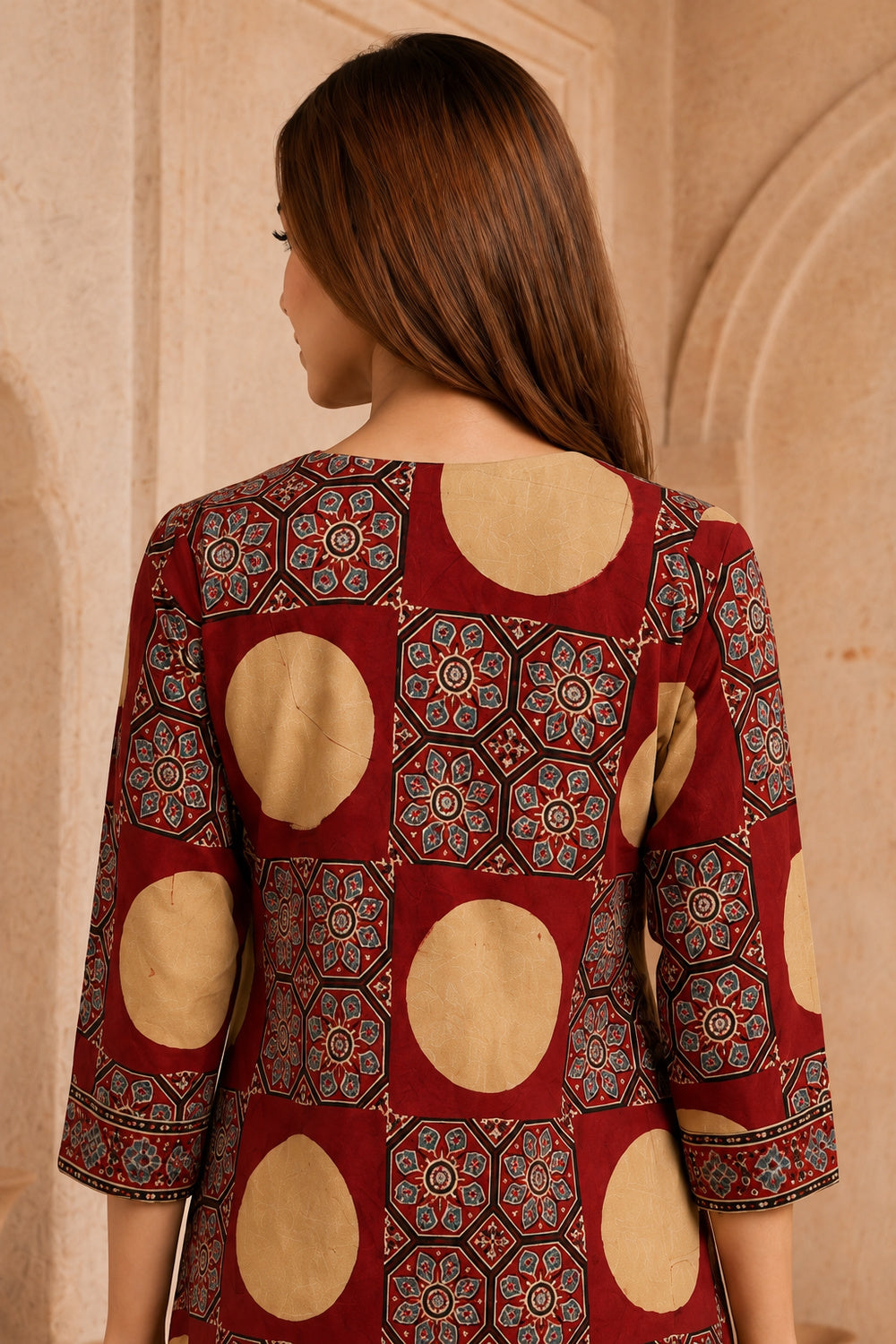 Aariz Ajrakh Cotton Kurta