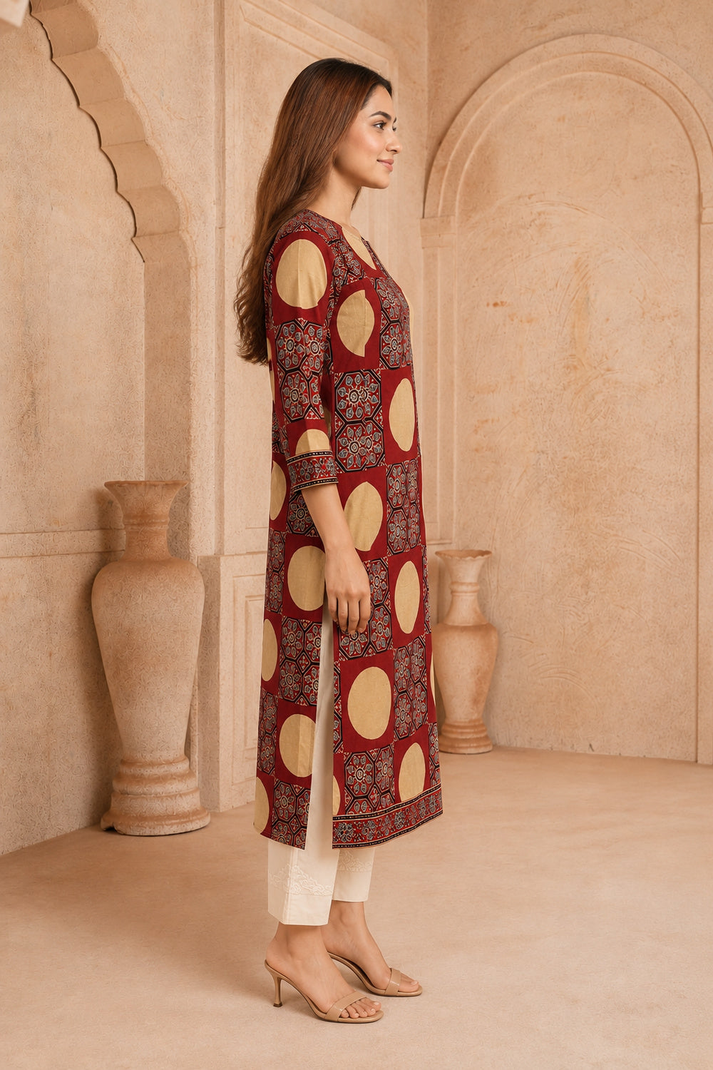 Aariz Ajrakh Cotton Kurta