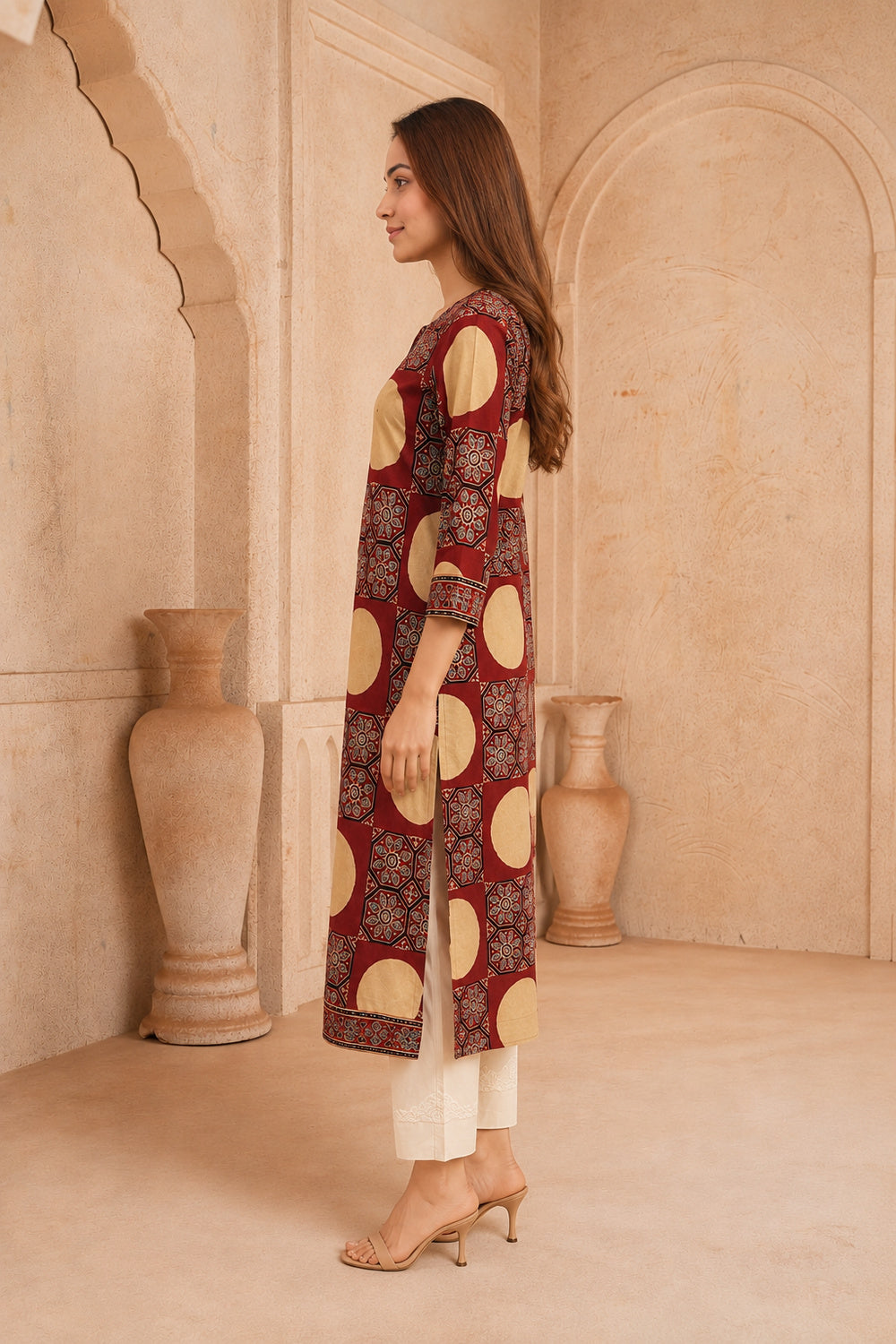 Aariz Ajrakh Cotton Kurta