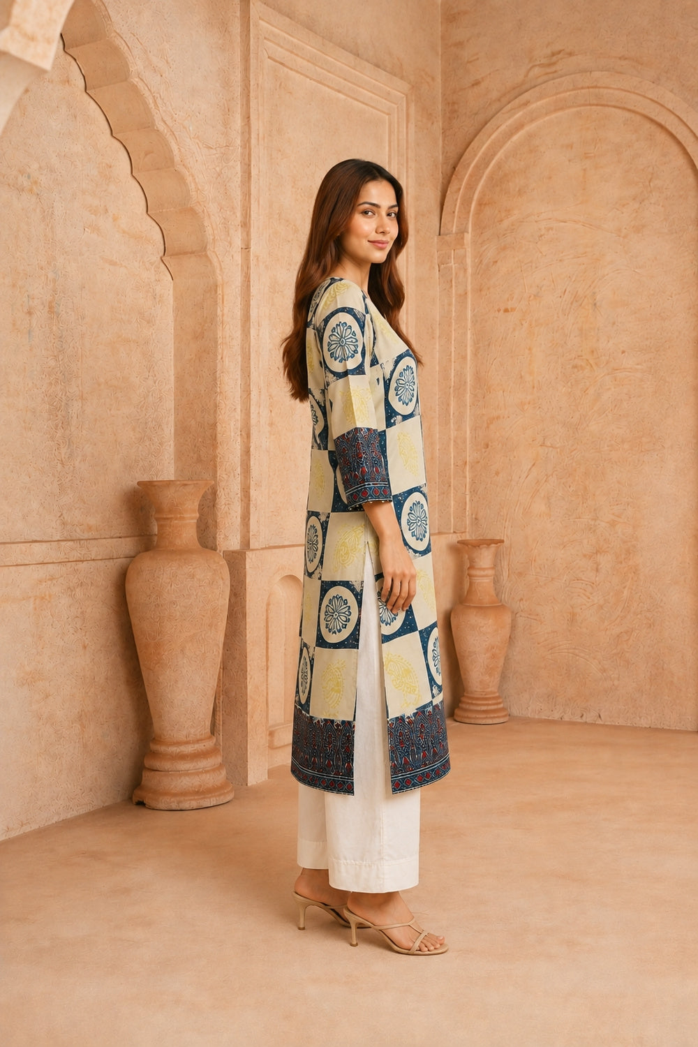 Ruhan Hand Ajrakh Cotton Kurta