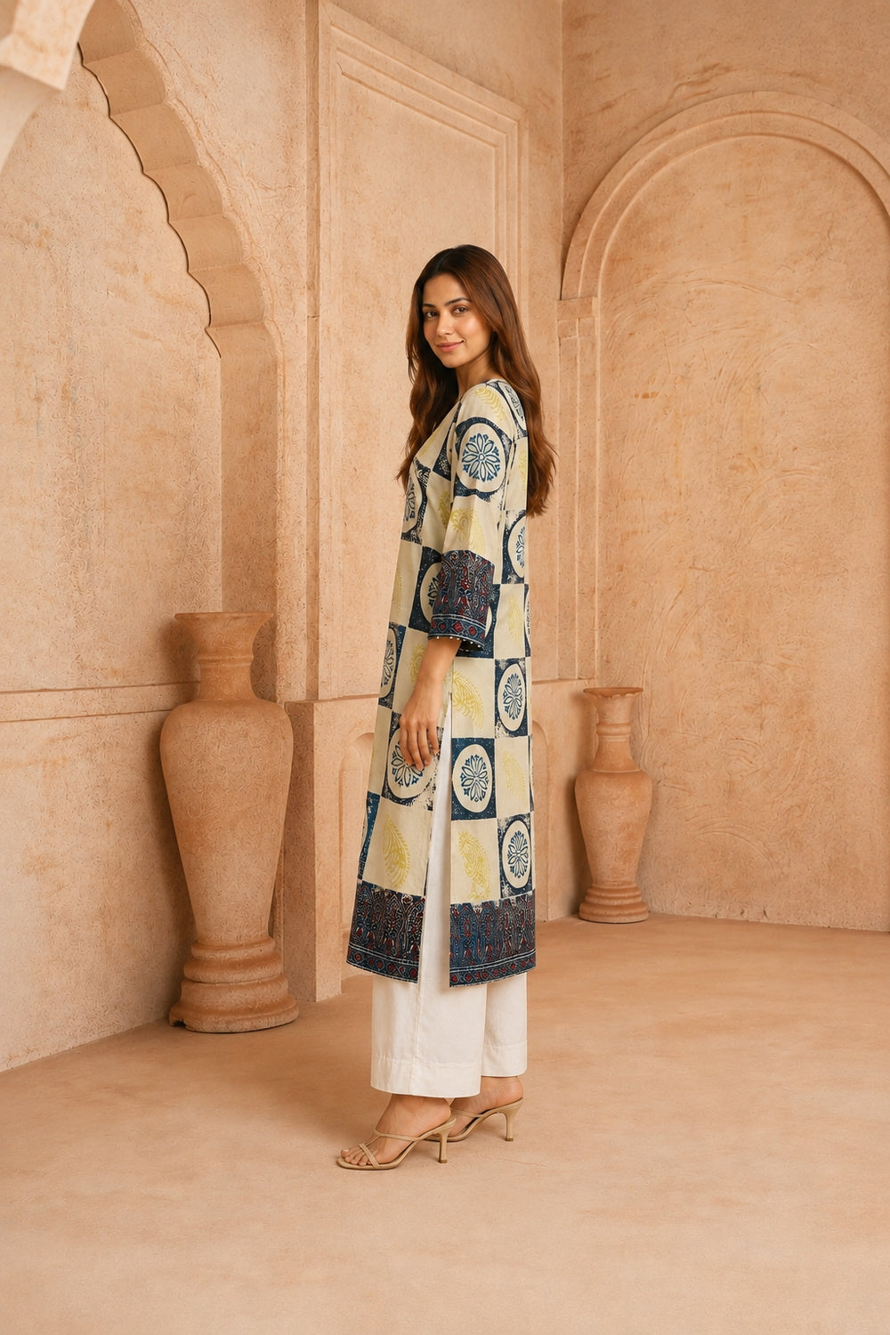 Ruhan Hand Ajrakh Cotton Kurta