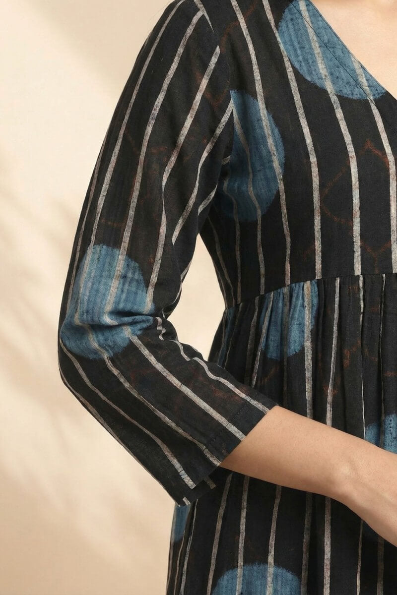 Midnight Indigo Ajrakh Dobby Top