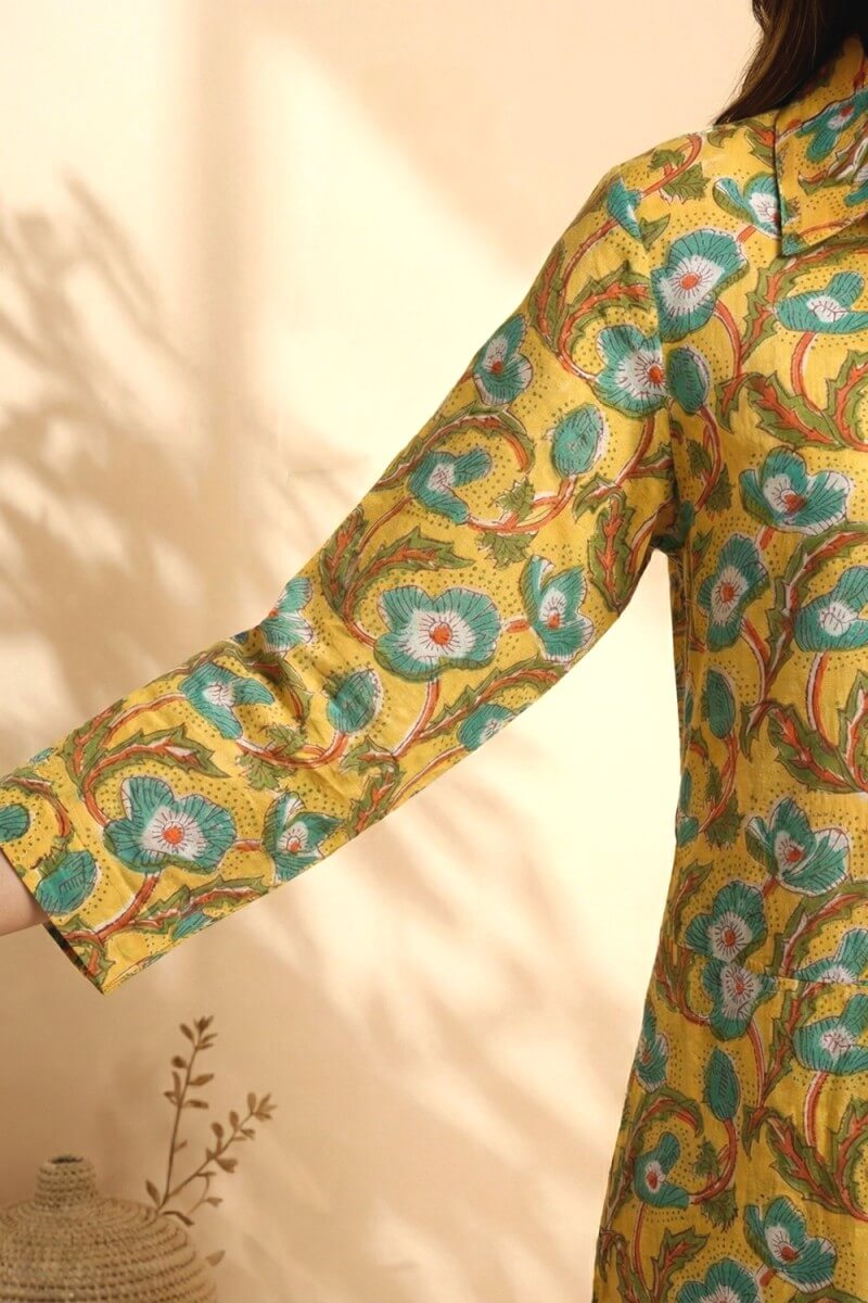 Ivory Noir Handblock Cotton Kurta