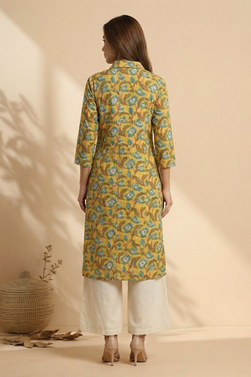 Ivory Noir Handblock Cotton Kurta