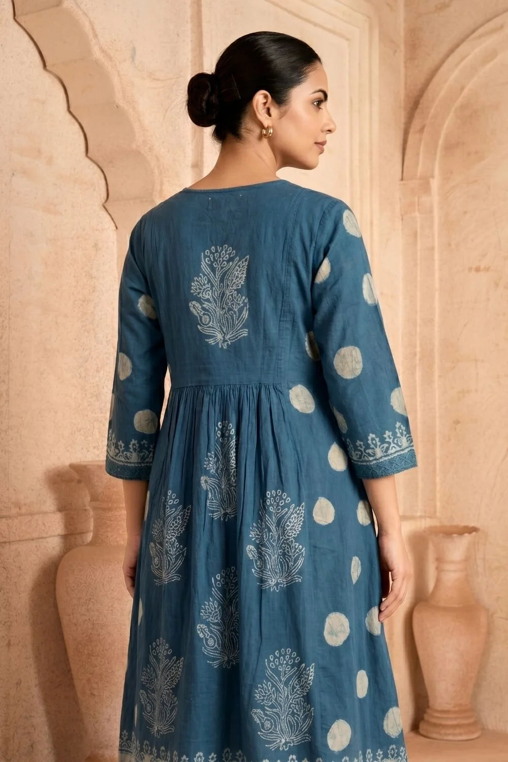 Indigo Aster Embroidered Kurta
