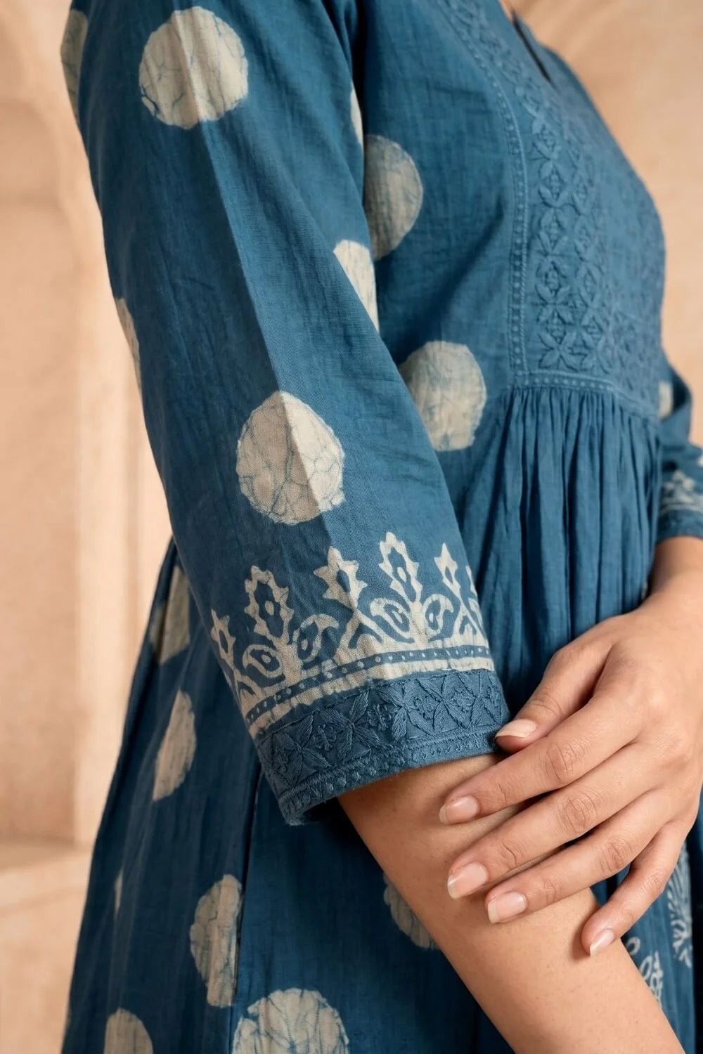 Indigo Aster Embroidered Kurta