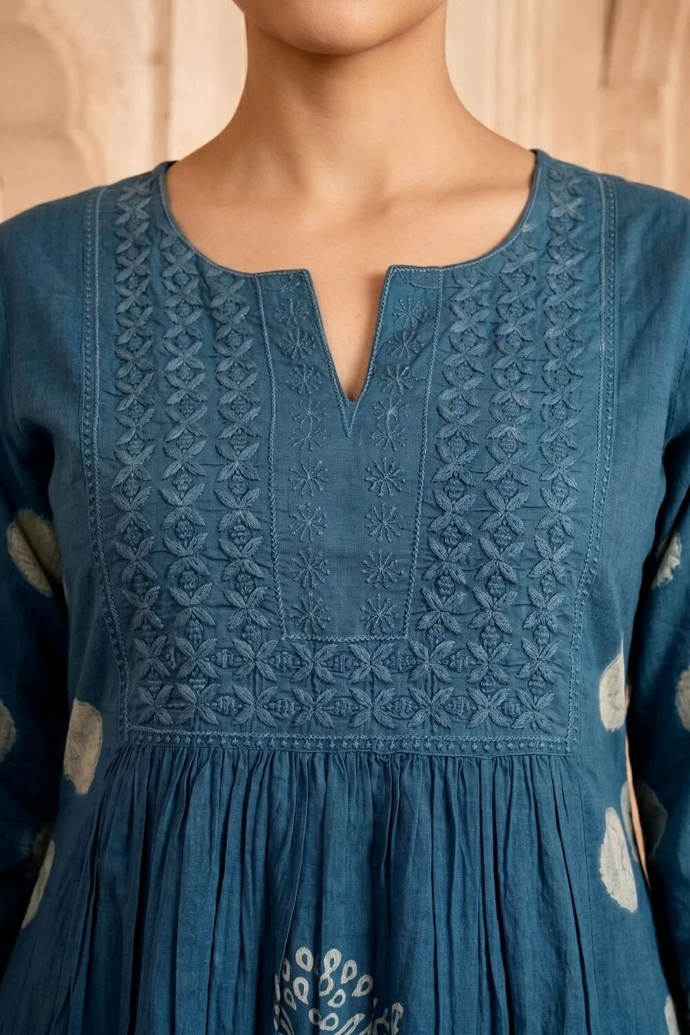 Indigo Aster Embroidered Kurta