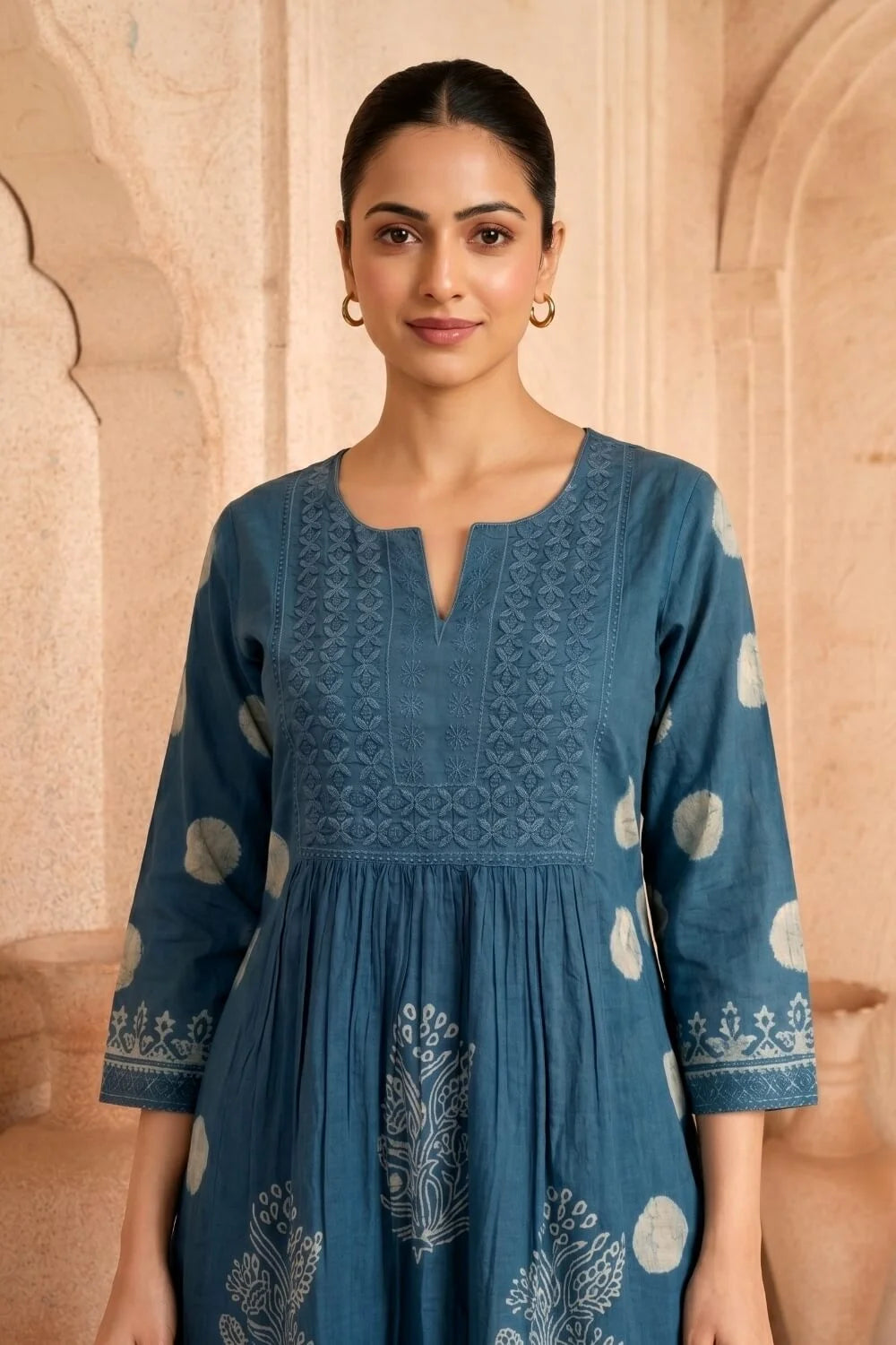 Indigo Aster Embroidered Kurta