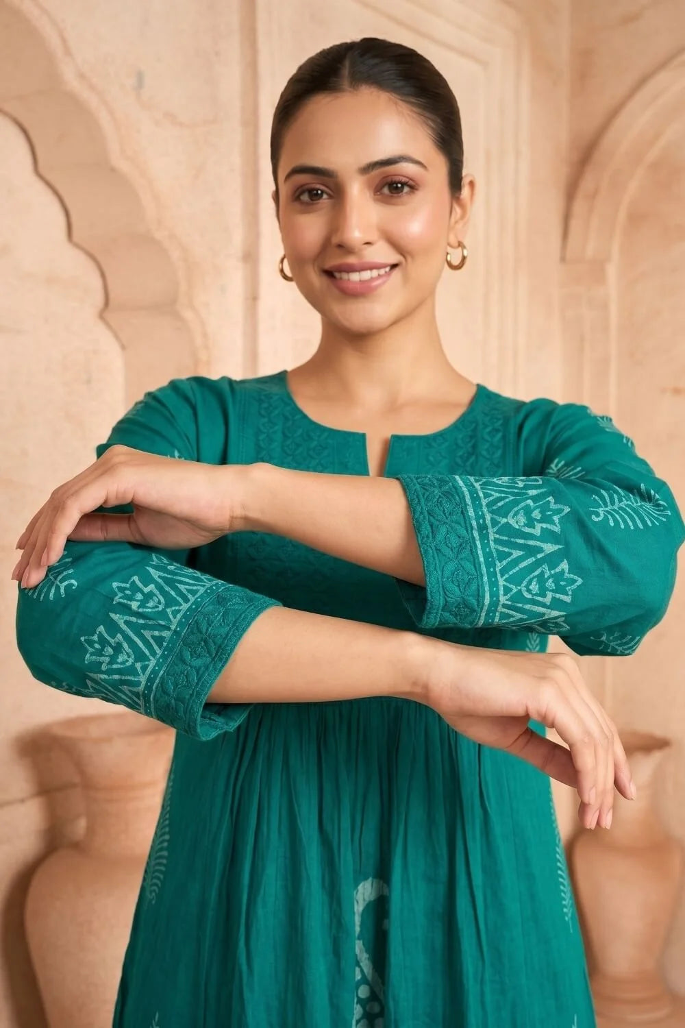 Emerald Veda Embroidered Kurta