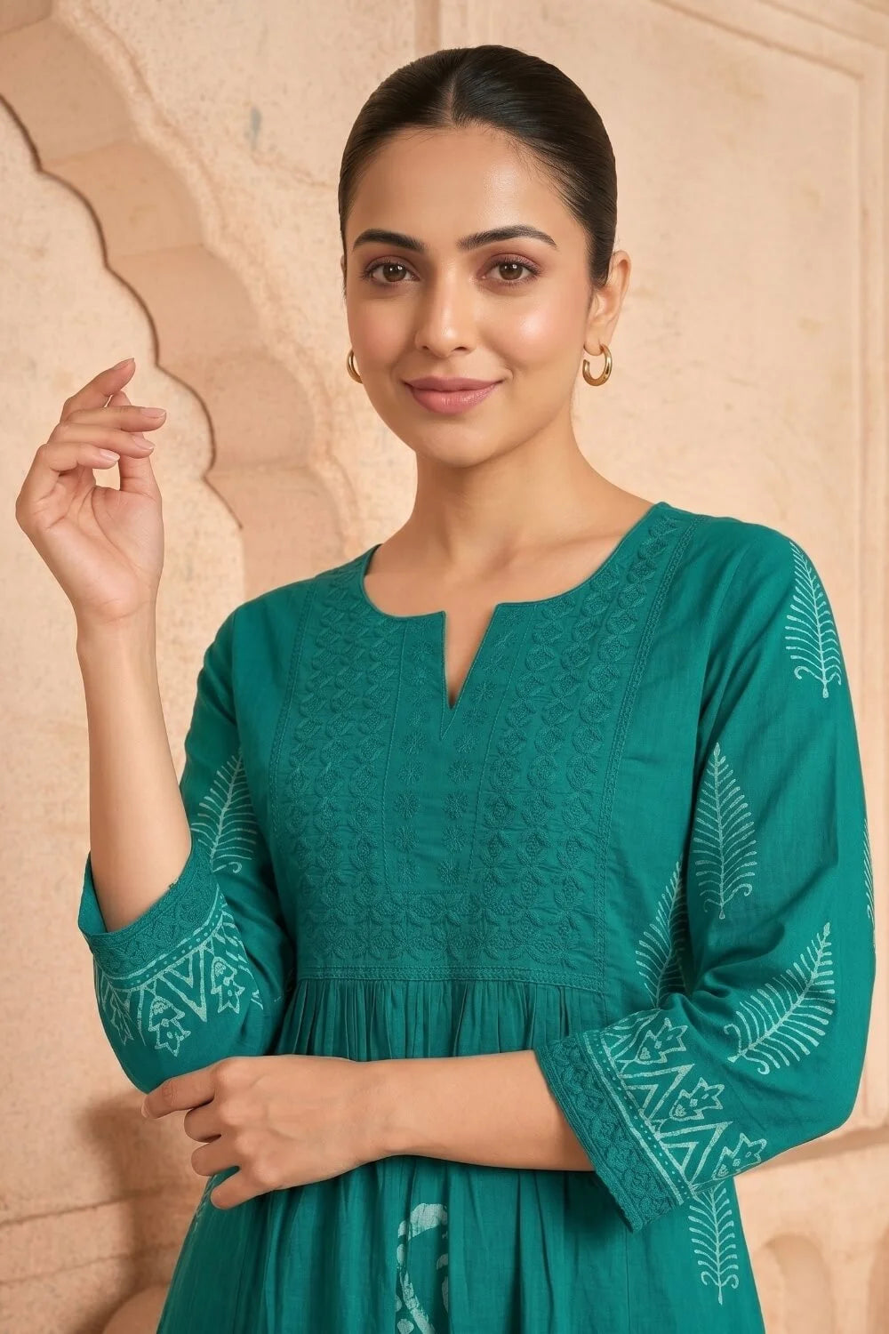 Emerald Veda Embroidered Kurta