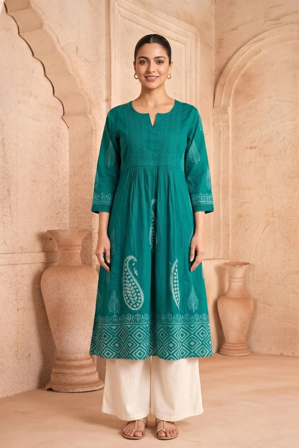 Emerald Veda Embroidered Kurta