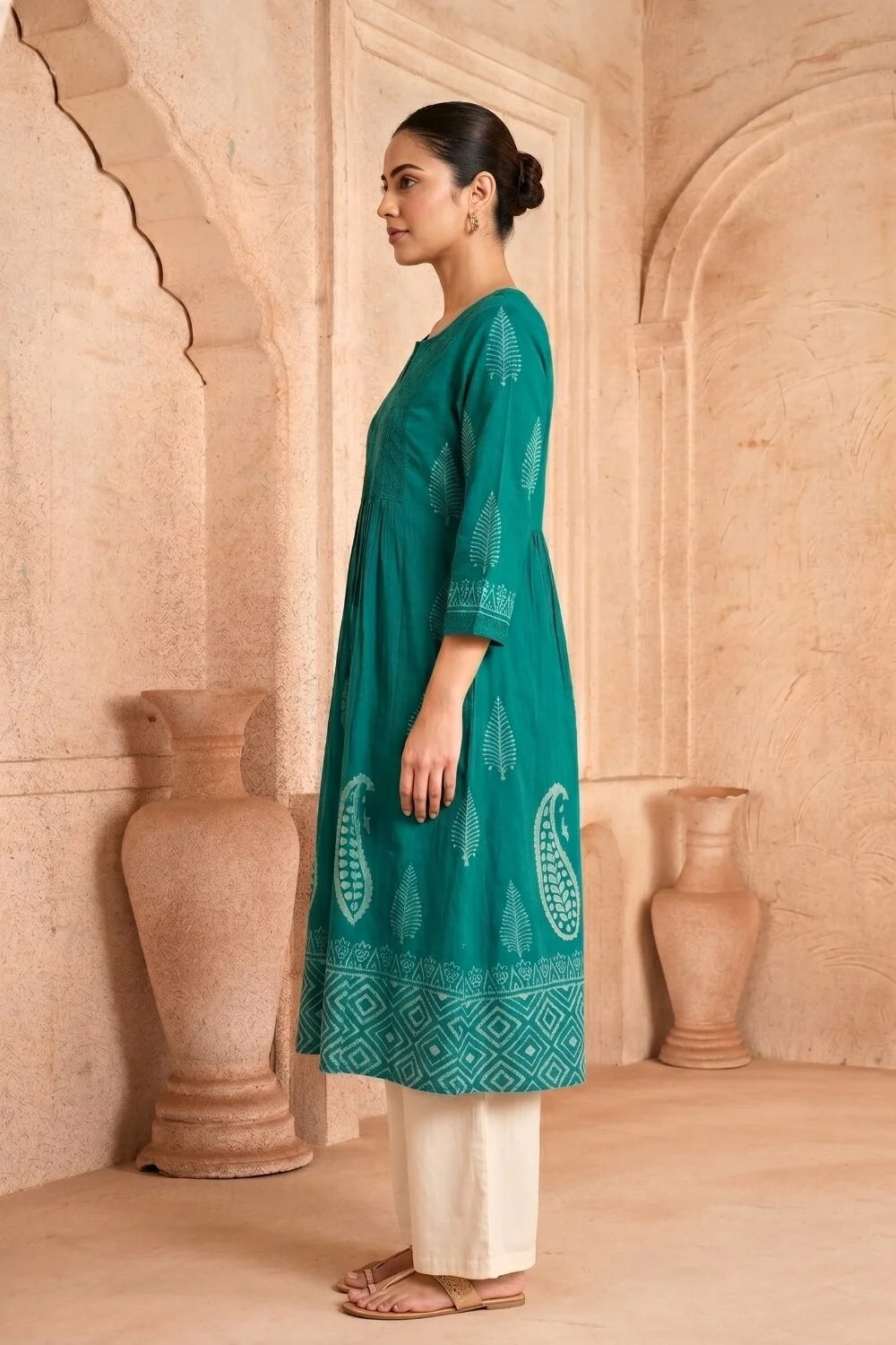 Emerald Veda Embroidered Kurta