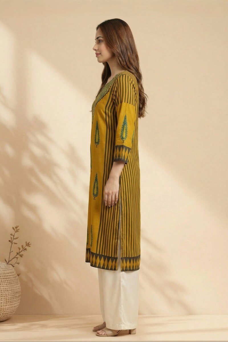 Amber Veda Ajrakh Modal Kurta