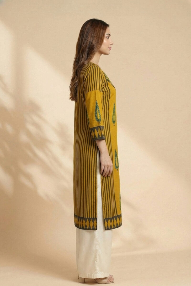 Amber Veda Ajrakh Modal Kurta