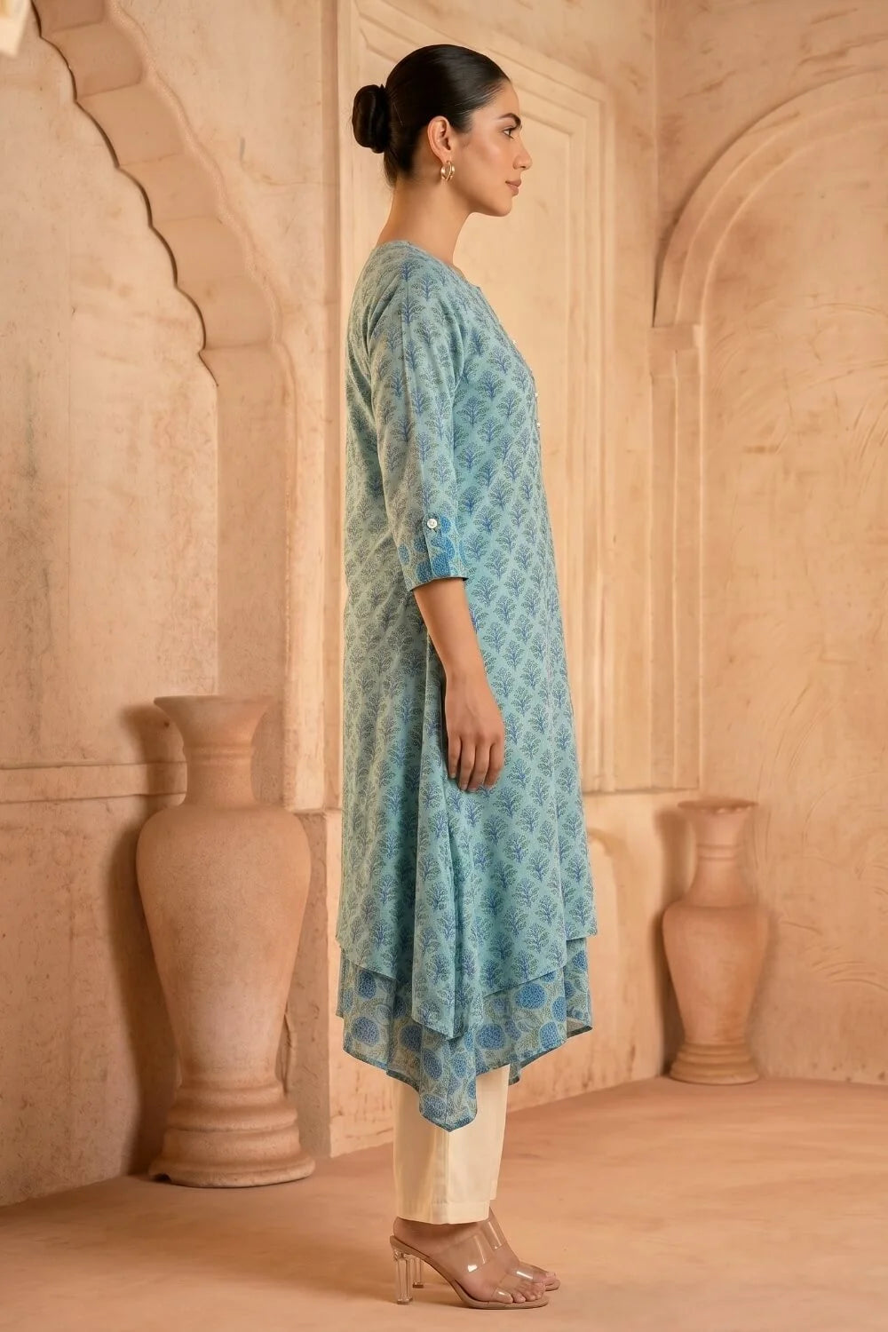 Neel Vanya Mulmul Layered Dress