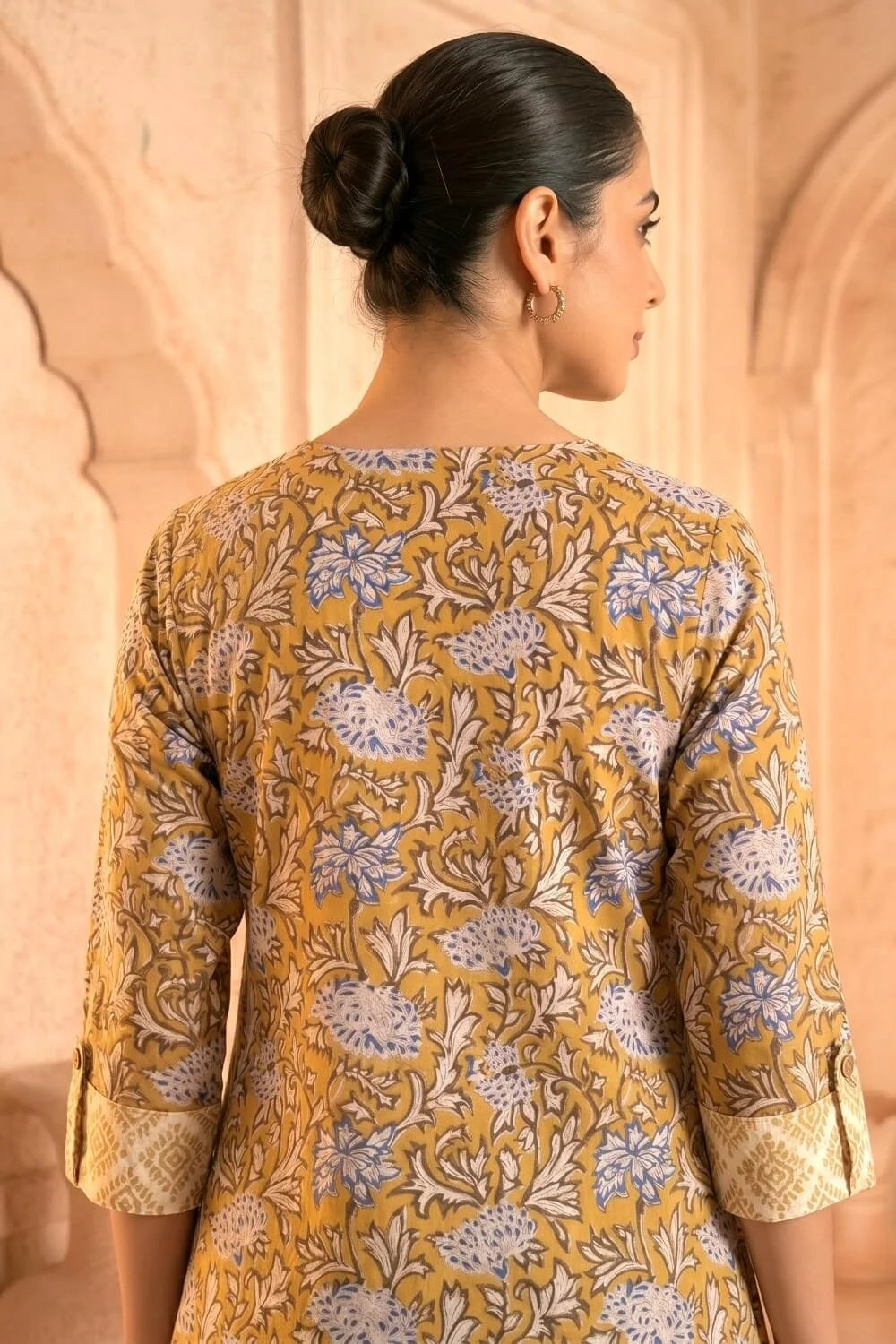 Sunehri Bloom Mulmul Layered Dress