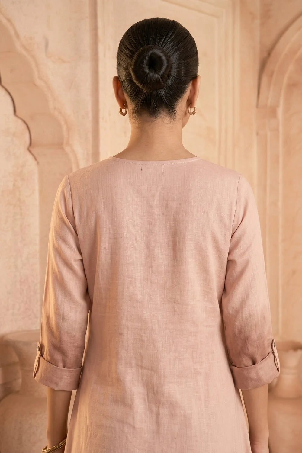 Cocoa Cascade Ombre Mulmul Layered Dress