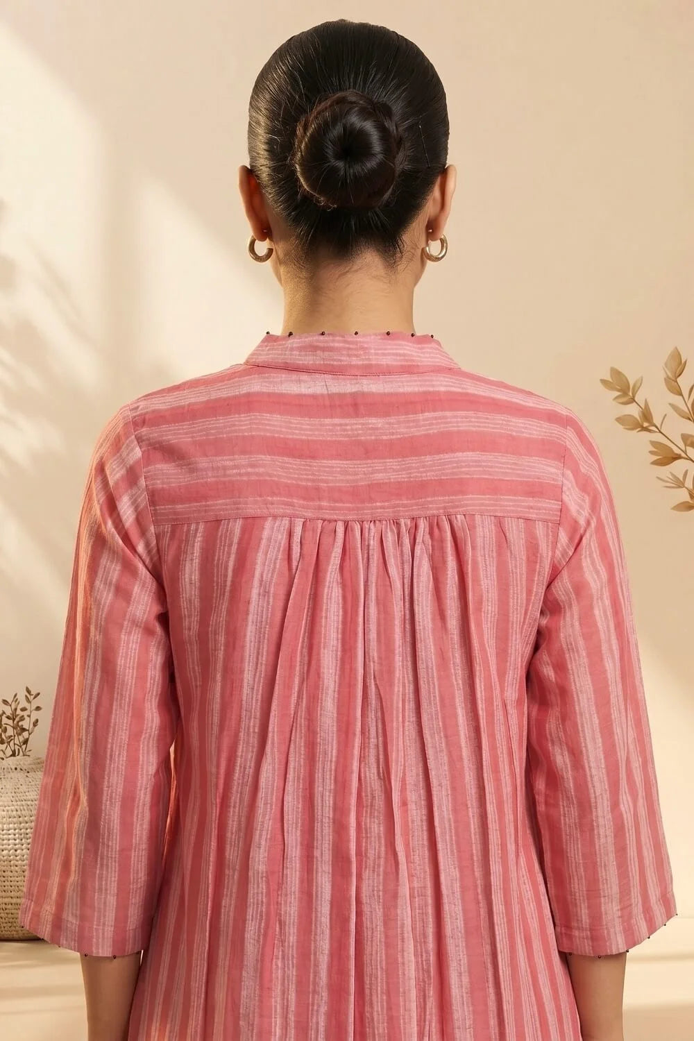 Rosé Rhythm Hand Shibori Chanderi Kurta