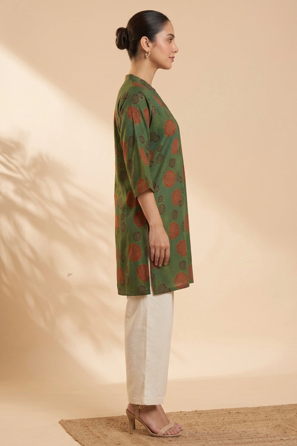 Emerald Grove Ajrakh Modal Kaftan Top