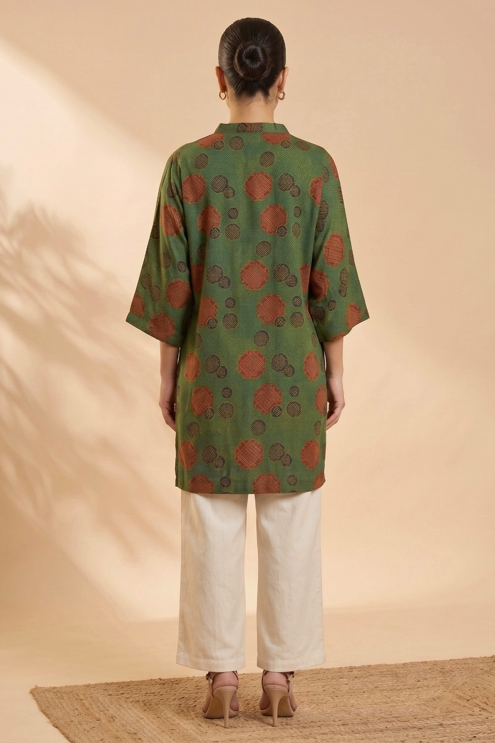Emerald Grove Ajrakh Modal Kaftan Top