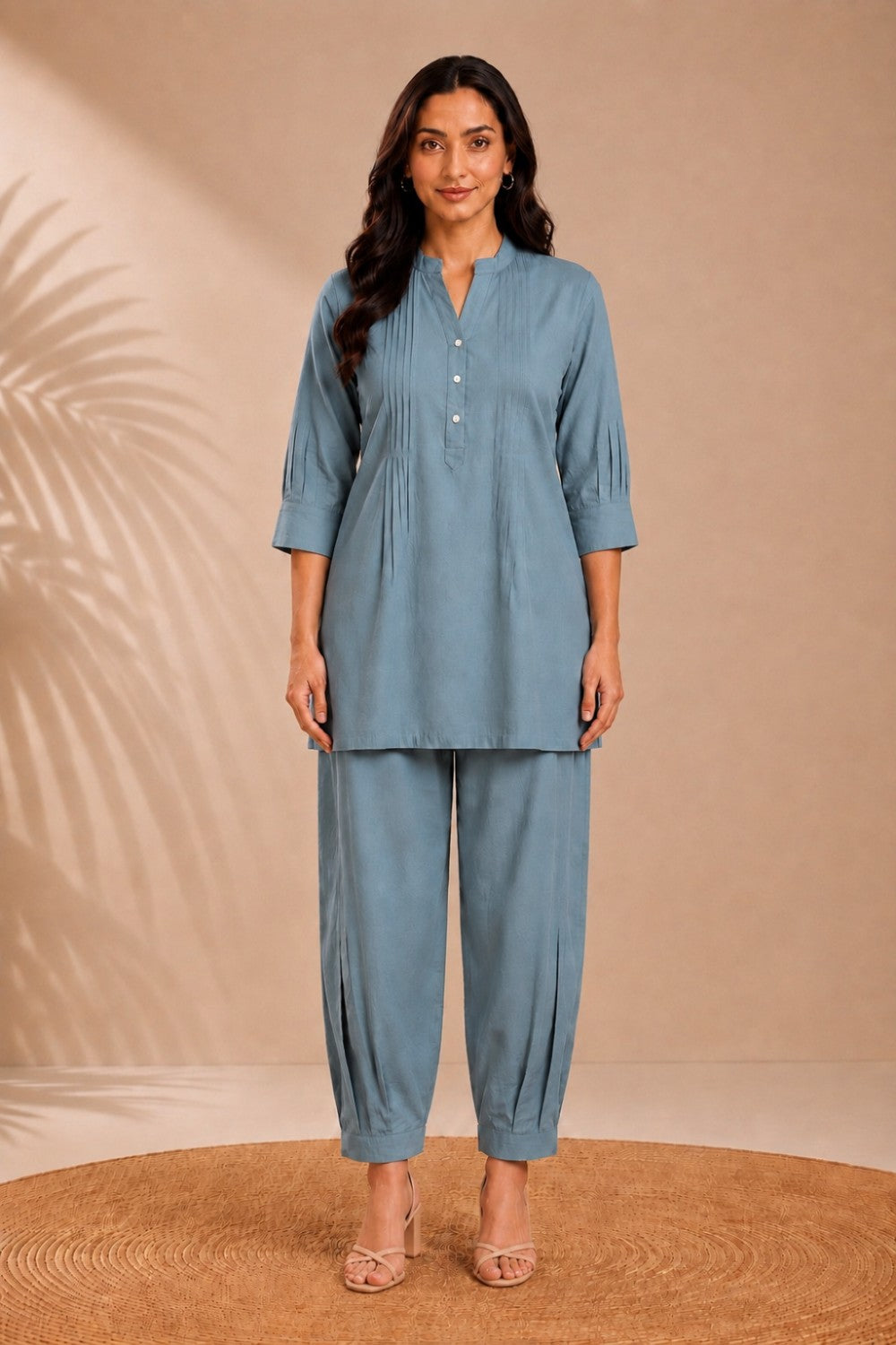 Neel Dhara Cotton Flex Afghani Co-ord Set